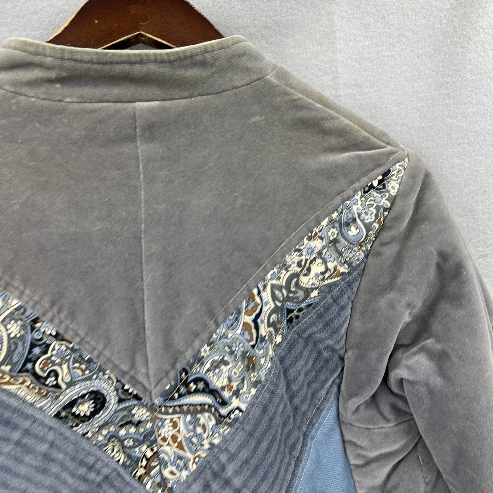 Vintage Jack Slote Jacket Women M Patchwork Cottagecore Quilted Boho Granny READ