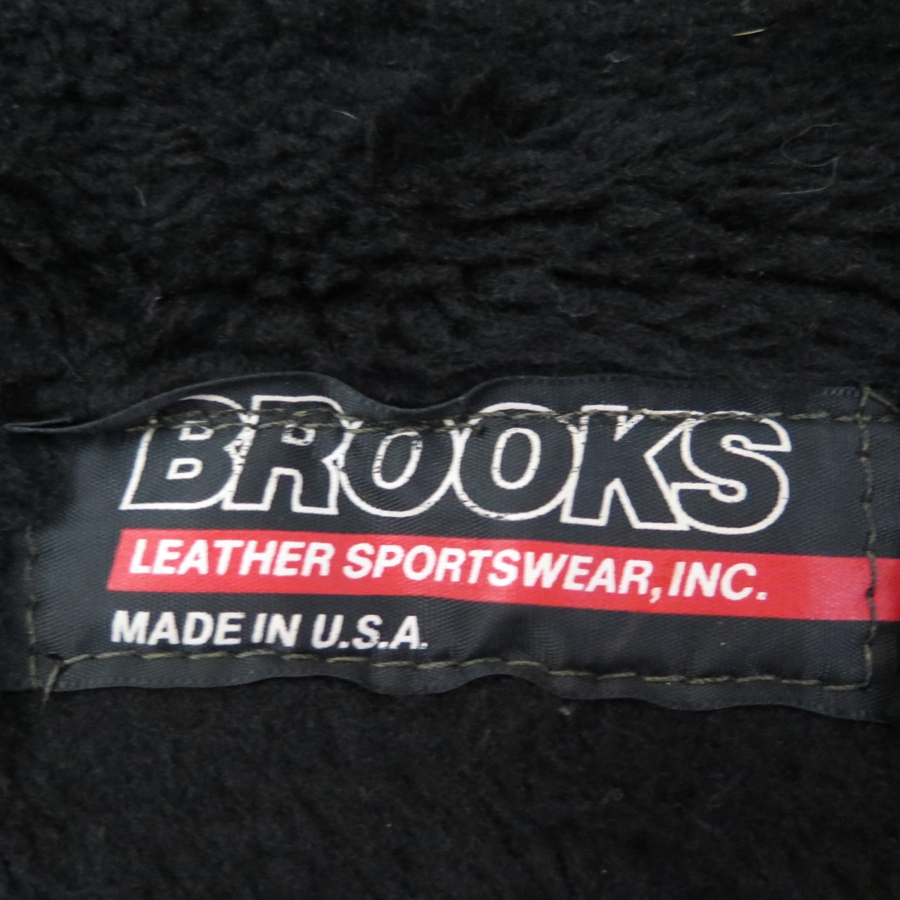 VINTAGE ORIGINAL LEATHER JACKET BROOKS SPORTSWEAR DETROIT 1970’s BLACK SZ 32 XS