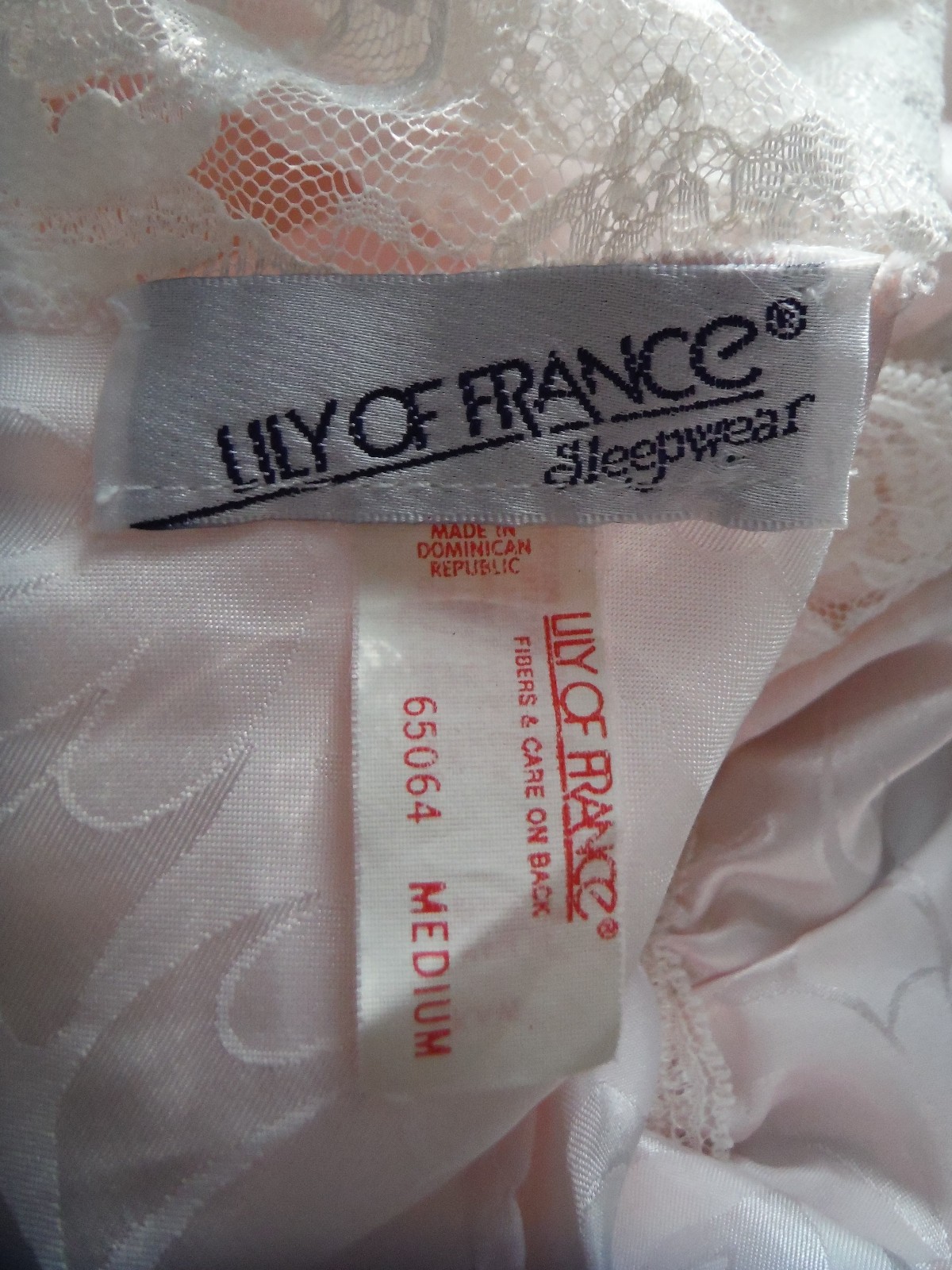 Gorgeous LILY of FRANCE Teddy Vintage New Pink w/lots of Lace Trim Sexy! Medium
