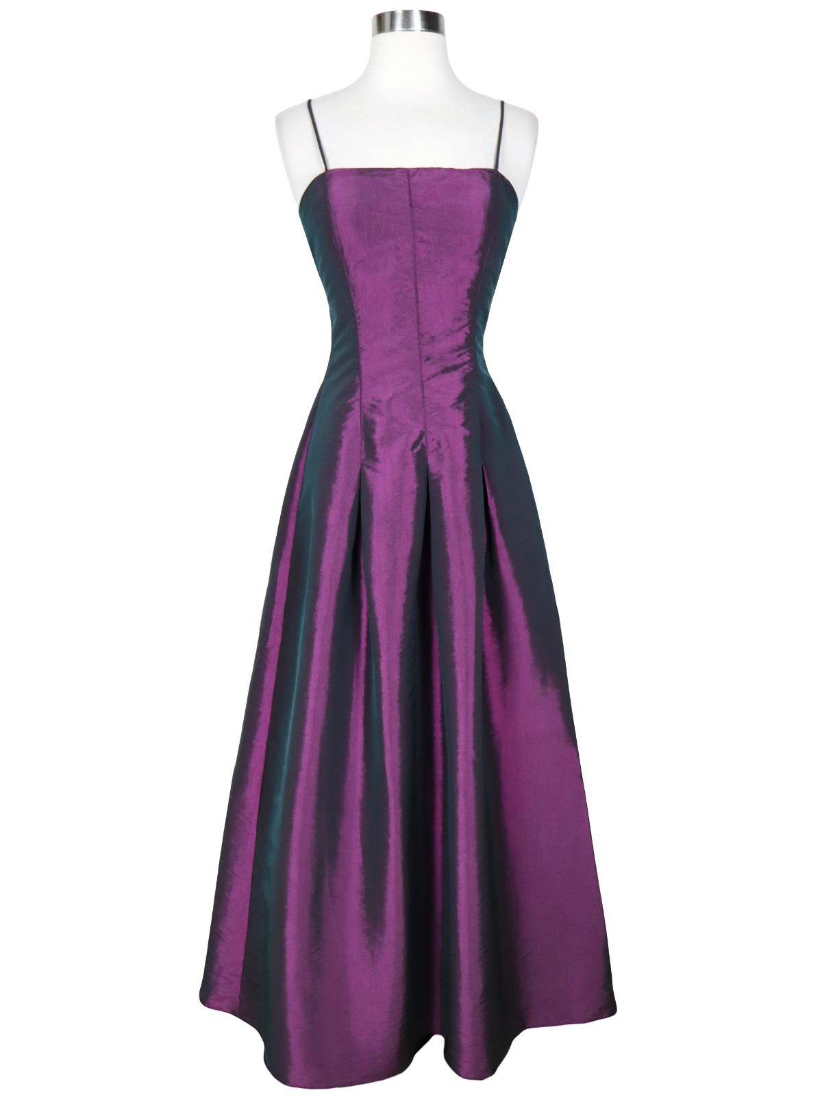 Vintage 90s Purple Spaghetti Straps Grunge Maxi Prom Gown Party Dress XXS XS