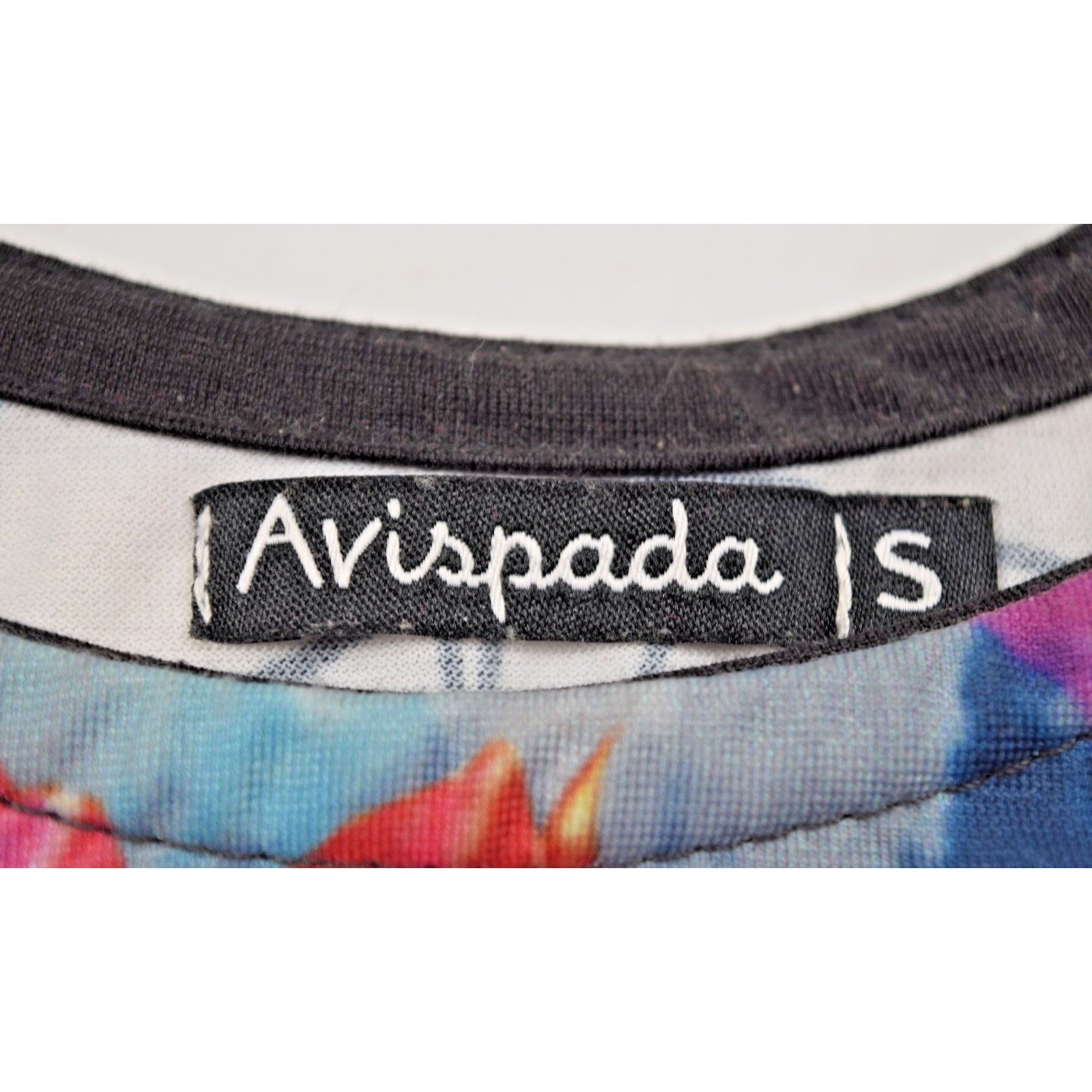 Vintage Mini Dress Avispada Size S/M 90s Bright Big Color Patchwork Soft Stretch