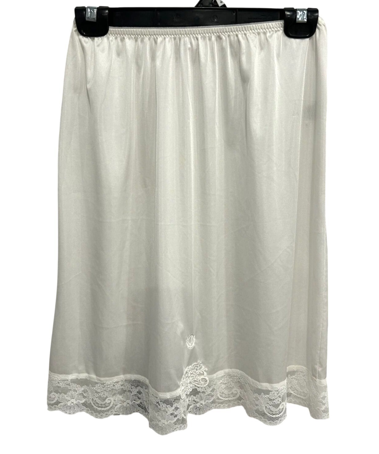 Christian Dior Small White Half Slip Lace Hem Elegant Undergarment Old Money