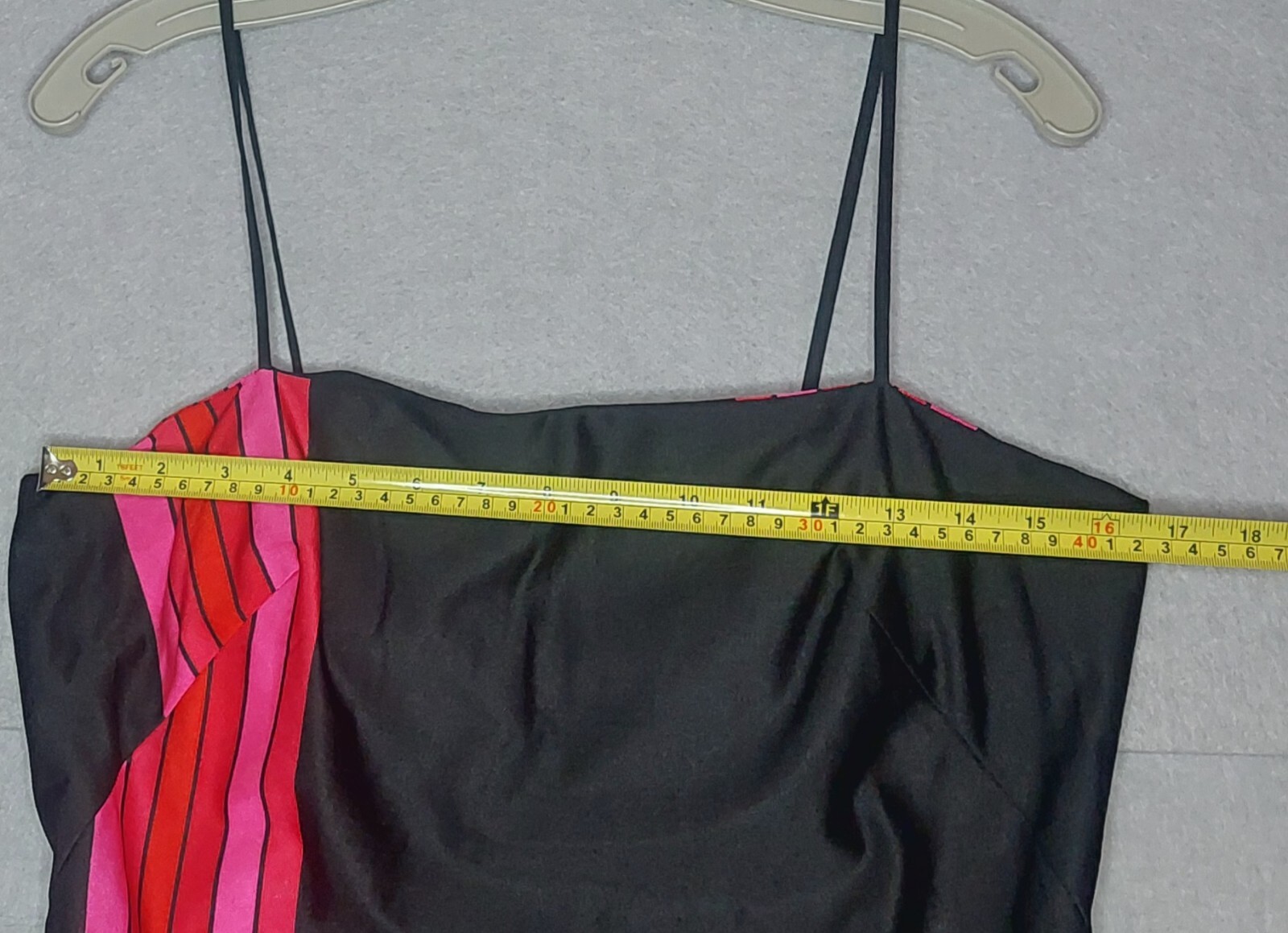 VTG 70’s Malama Sophisticates Hawaii Maxi Spaghetti Strap Dress Sz 14 Black/Red
