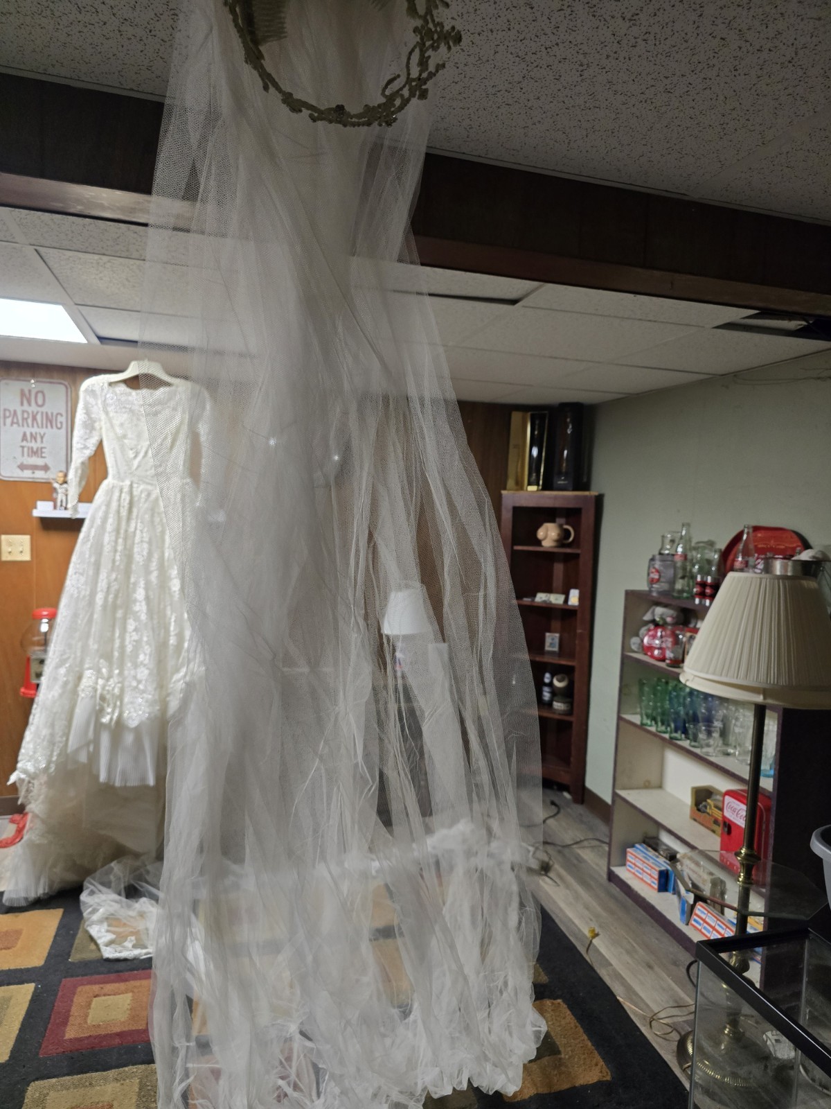 1950s-1970s Vintage Wedding Dress And Veil