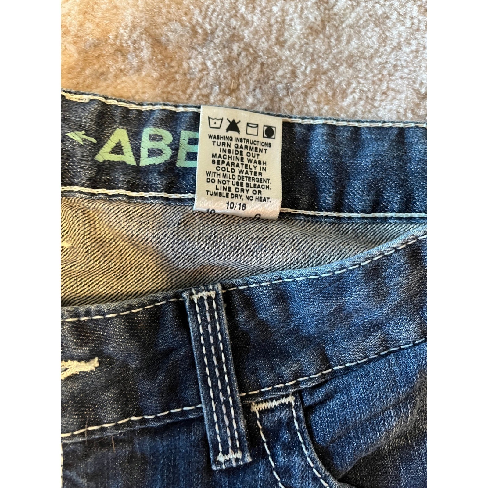 Vintage Y2K Cruel Girl Abby Jeans Wide Leg Dark Wash Western Embroidered Hem