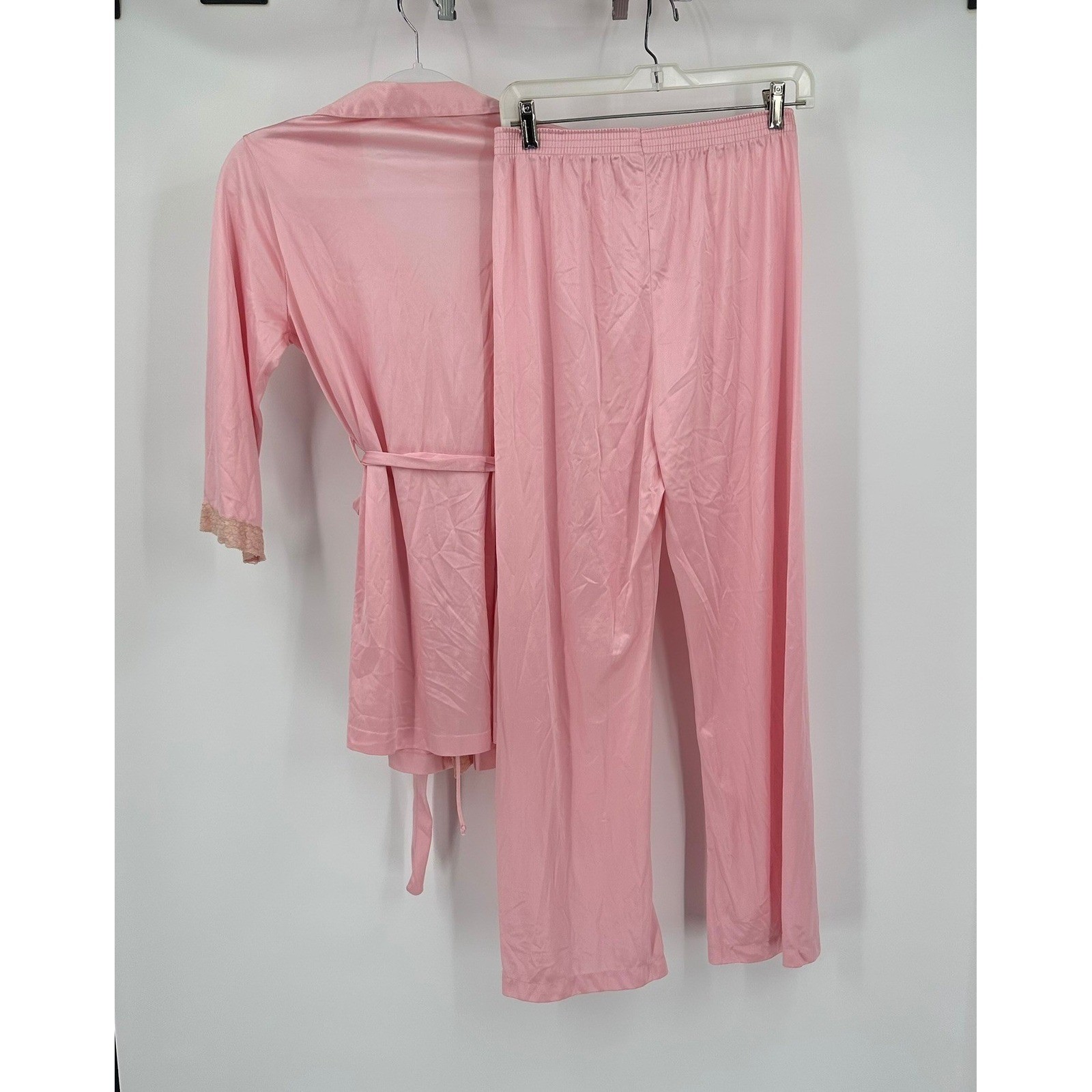 Gilead Womens Vintage Pajama Set Size M Pink Coquette MCM Feminine Romantic