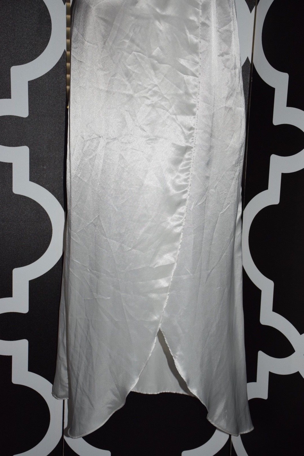Vintage Jessica Lynn Collection Nightgown Shiny Satin Lace Wedding Bride Gown M