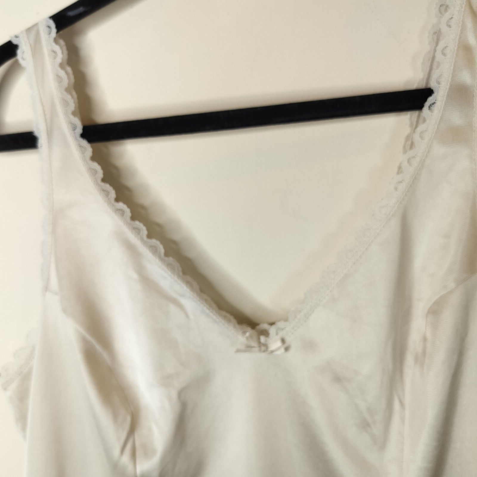 Vtg Satin Nylon Lace Camisole Tank 36 Small Warner’s Y2K Fairy Lingerie Slip