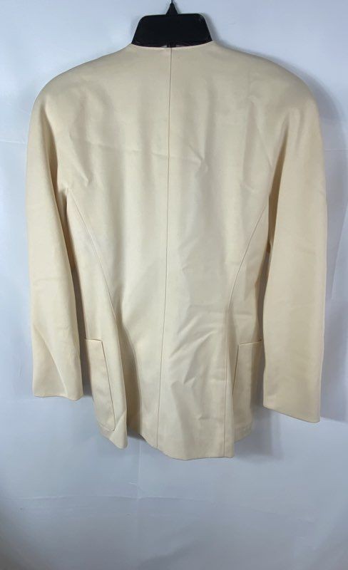 Vintage 80s Escada Margaretha Ley Women’s Cream Wool Gold Heart Blazer Sz 34