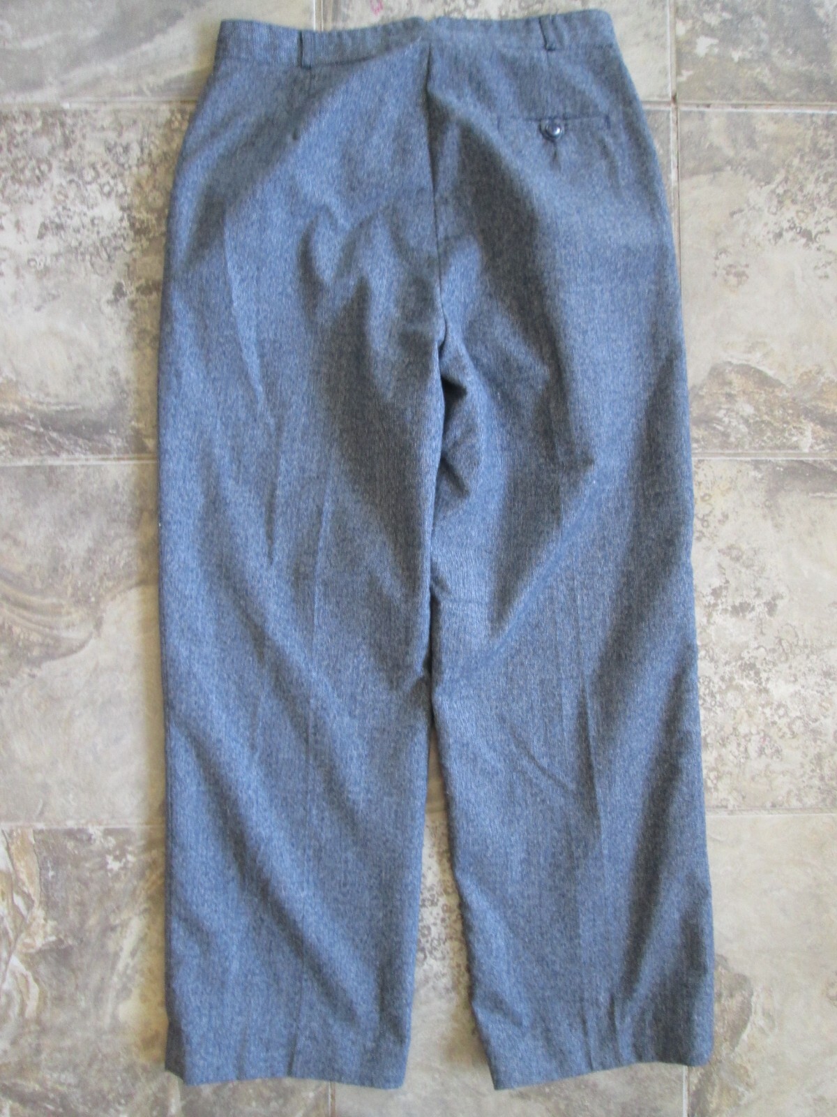 Vintage Bentley Pants 16 30×27 Blue Pleated Wide Tapered Leg High Rise Blend