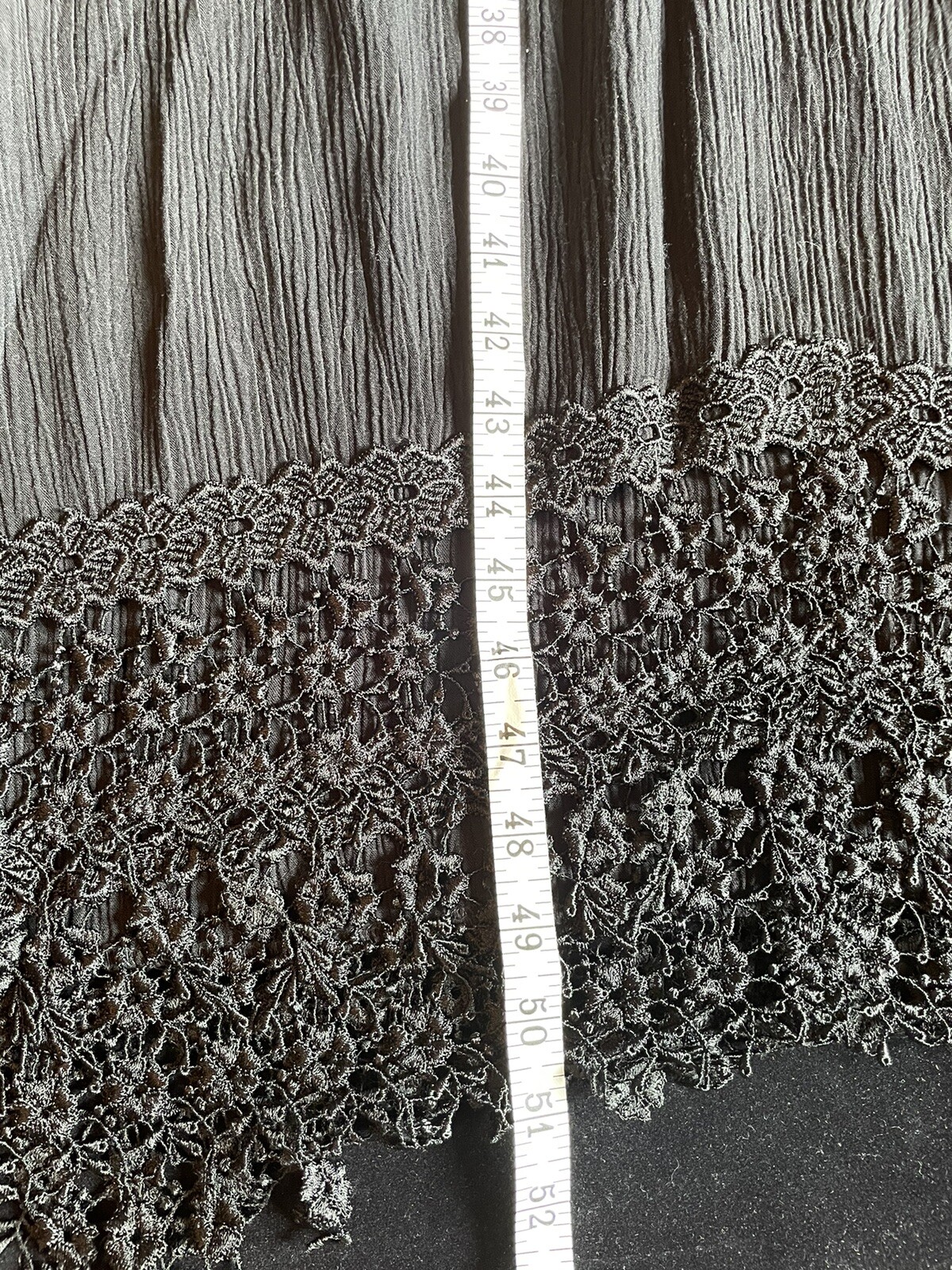 Vintage Magnet Art Lynn Yang Long Black Lacey Maxi Dress Sz Large