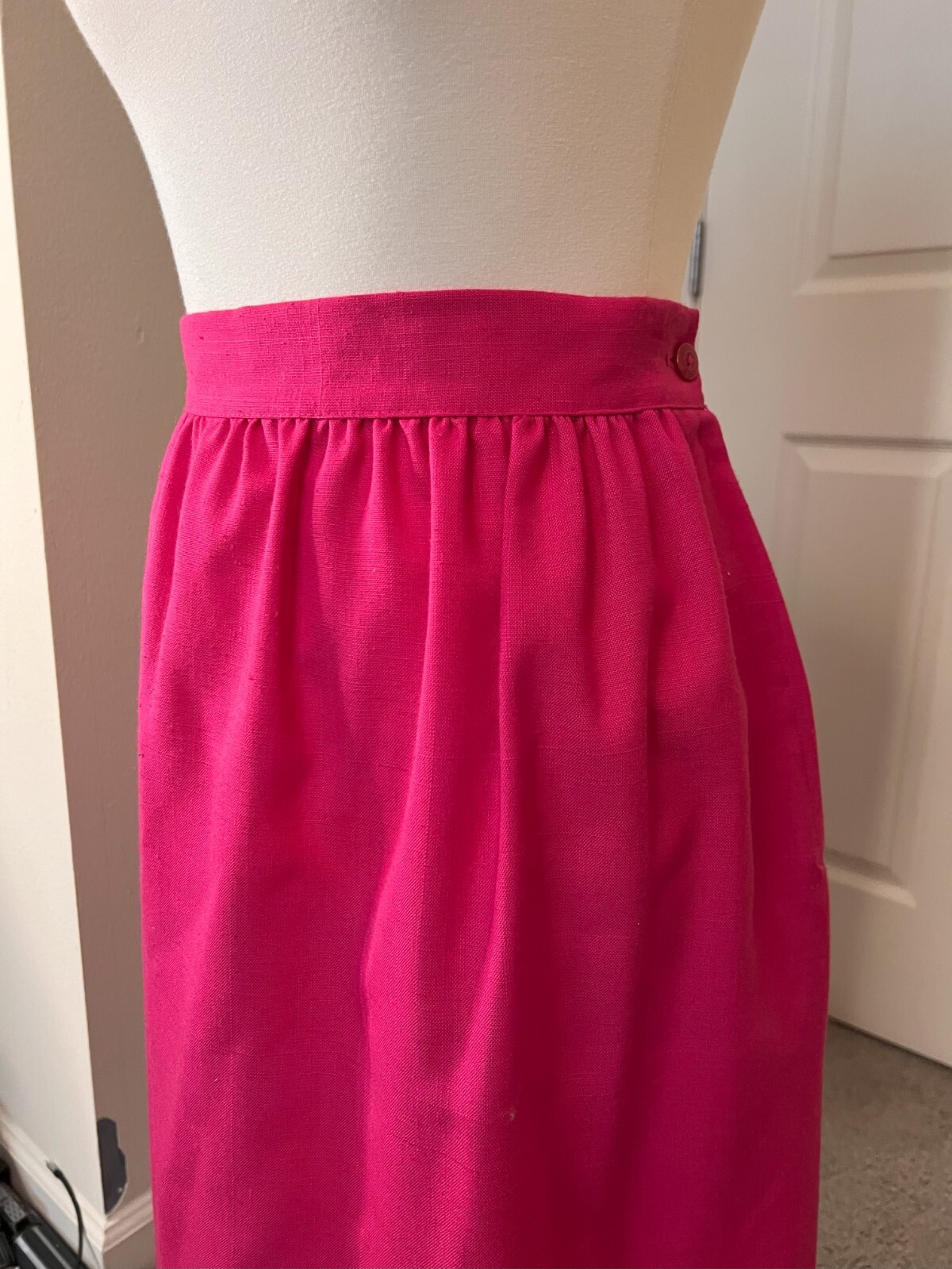 Women’s Vintage 1980’s Kayo of California Fuchsia Pencil Skirt – Size 9