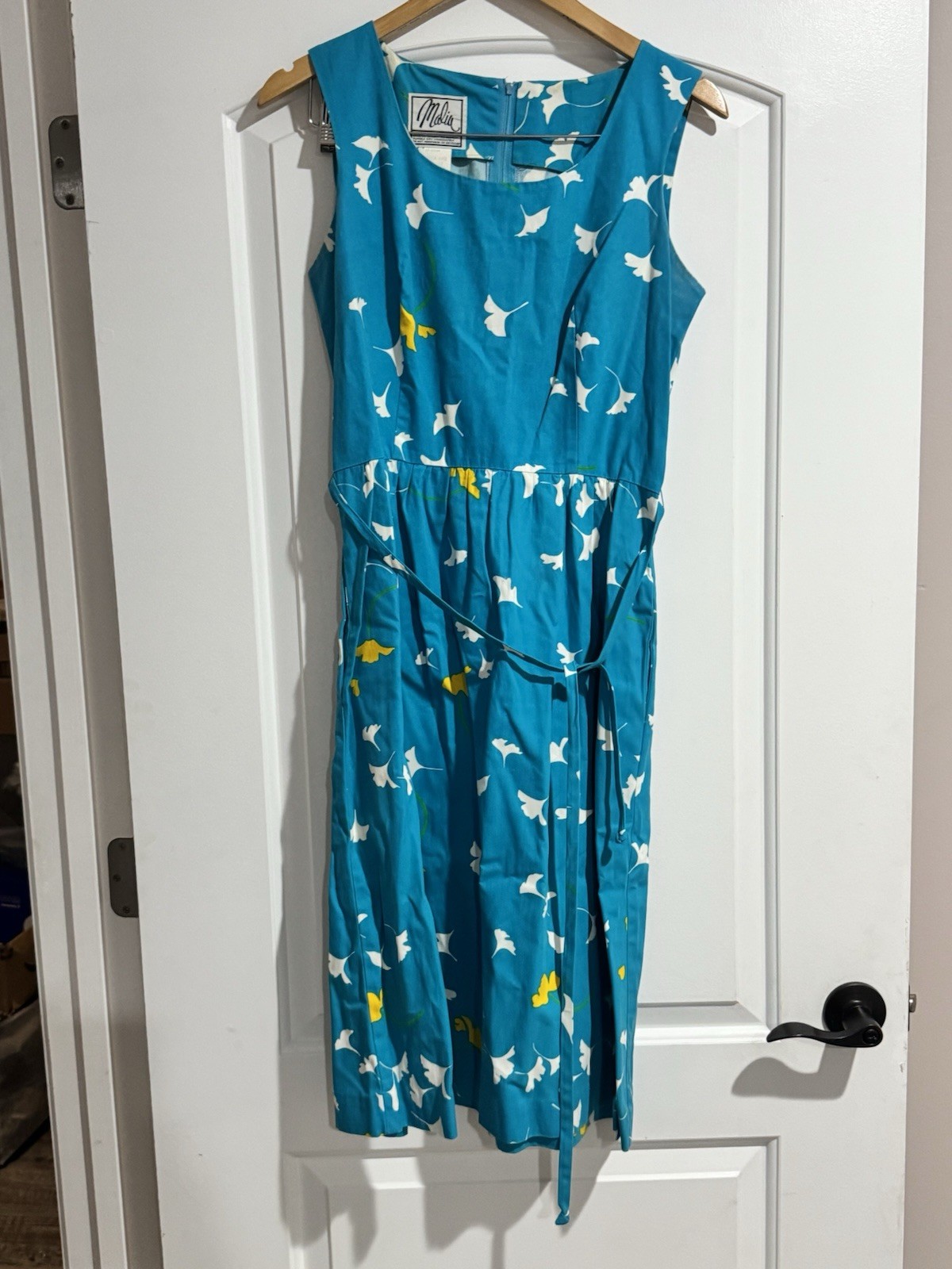 Vintage 60’s 70’s Malia 12 Floral Dress Hawaiian Resort Wear Mod Retro