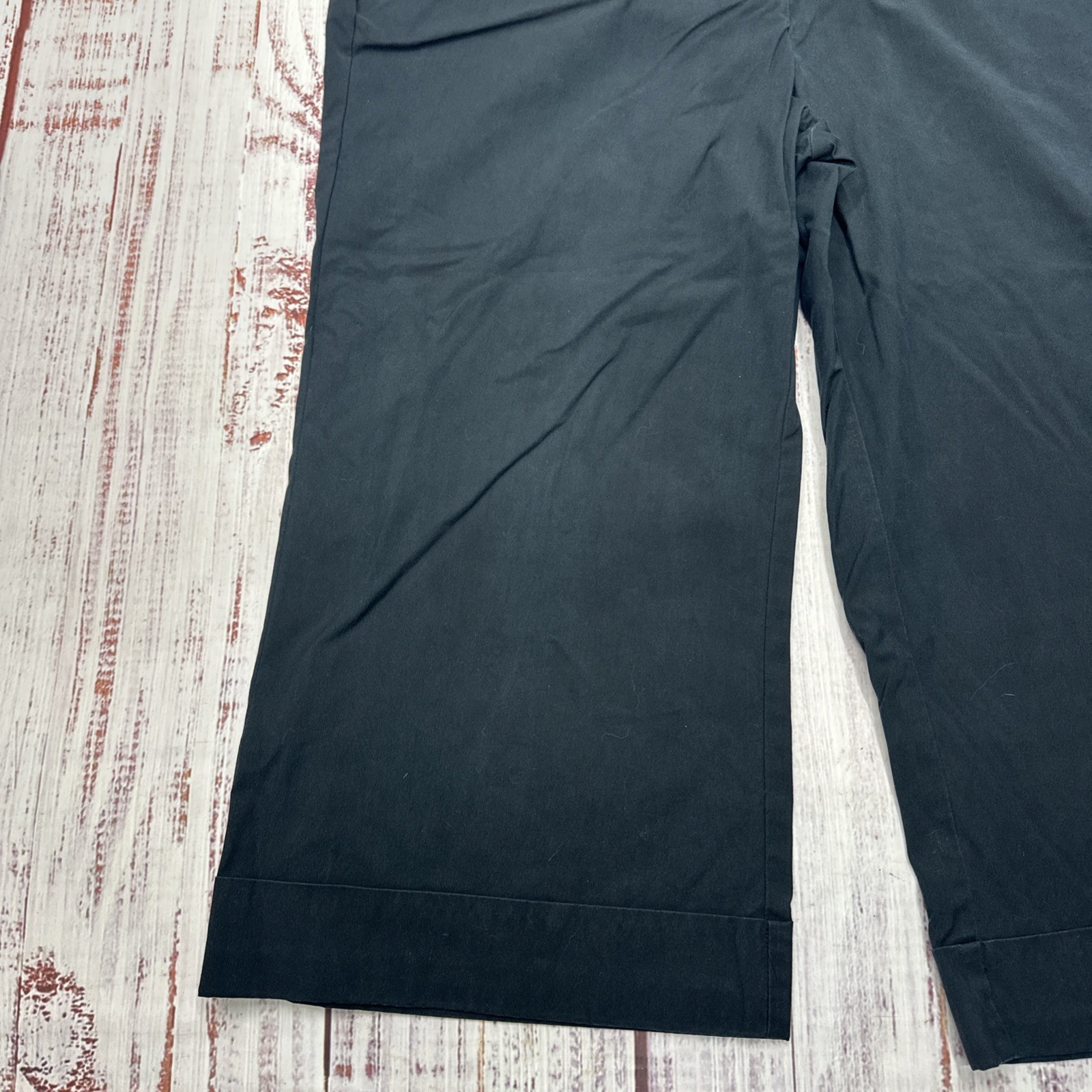Vintage Y2K New York & Company Capri Pants Women’s Sz 12 Black Wideleg Stretch