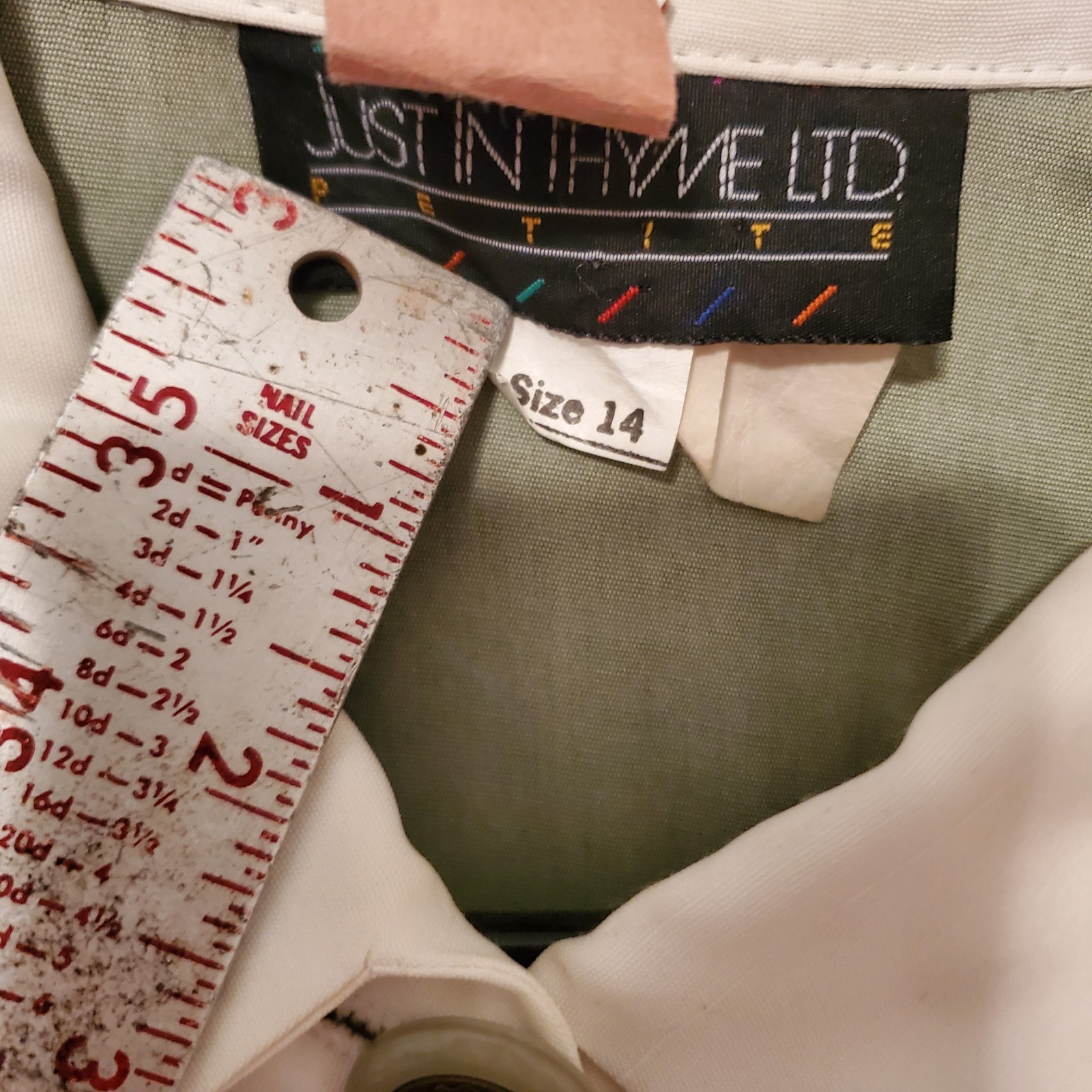 VINTAGE 80s JUST IN THYME 14 Cottagecore Mint Green White Maxi Dress Quited Vest