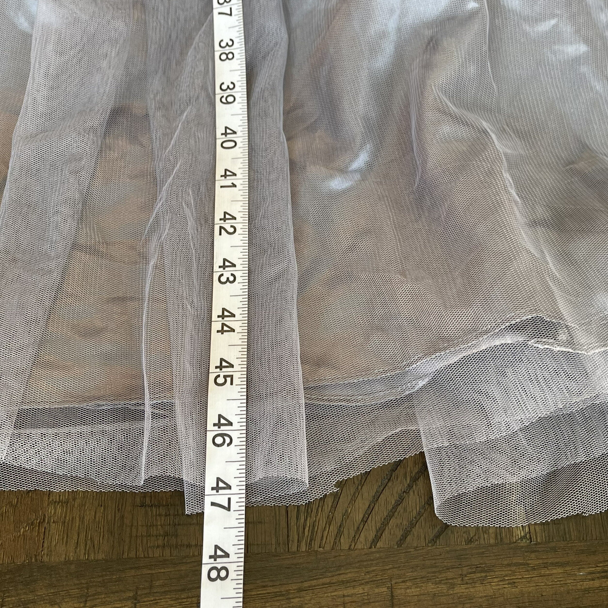 VTG Camille La Vie Gray Tulle Maxi Skirt Size 3 Beaded Waist Fairy Princesscore