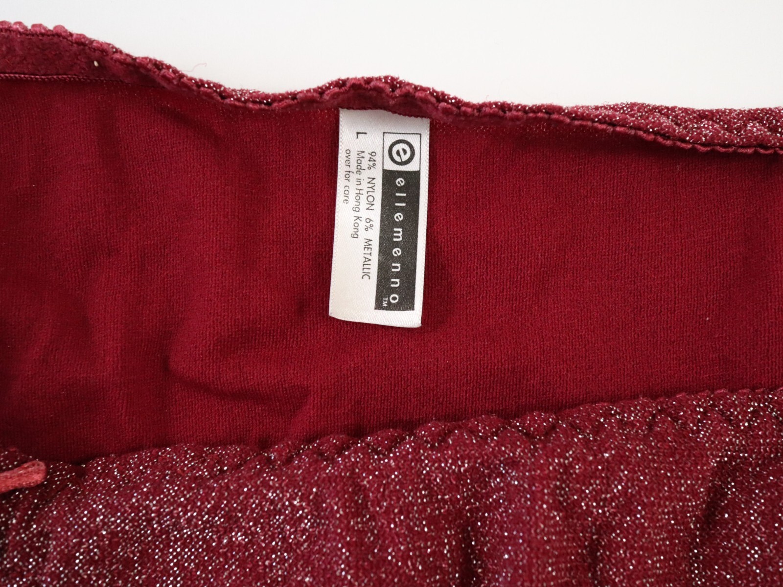 True Vintage Ellemenno 90s Y2K Shiny Glittery String Bikini Panty LARGE