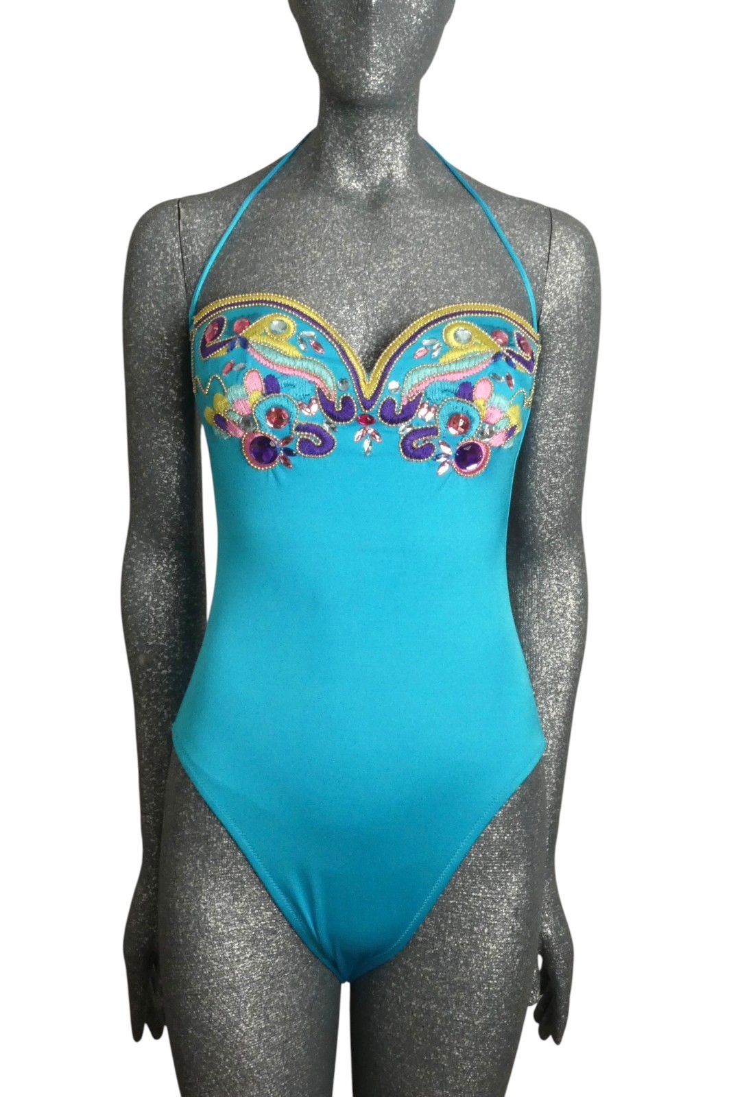 LE PERLA – 1991 Embellised One Piece Swimsuit, Size 10