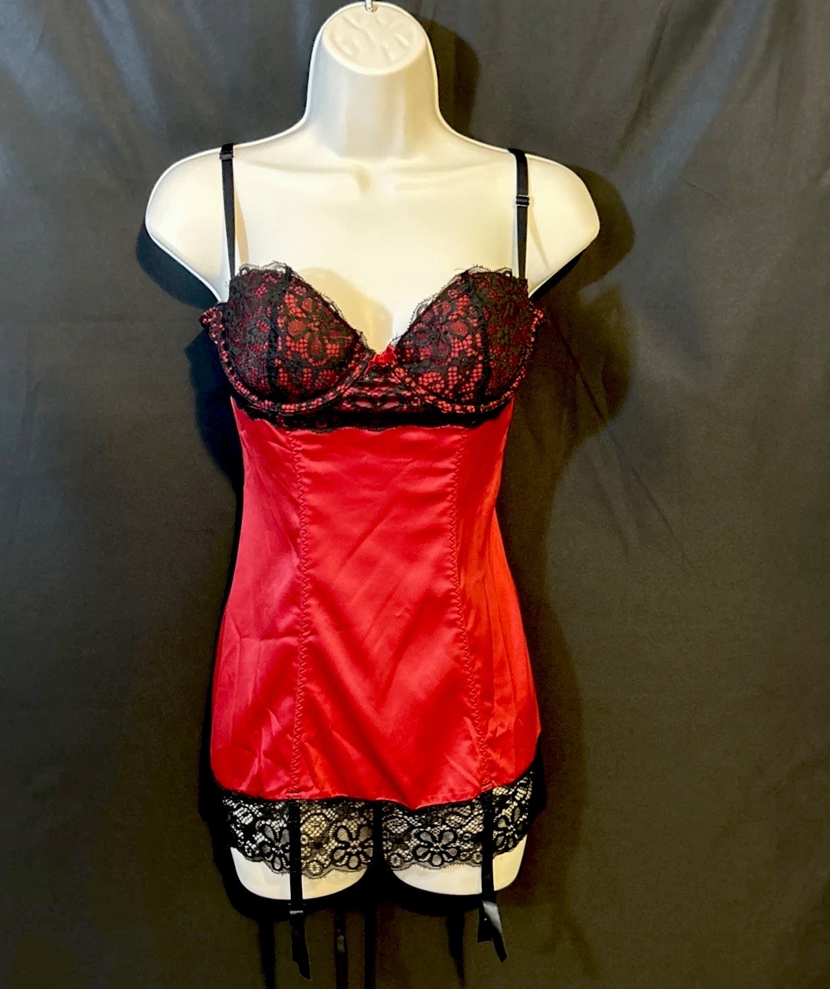 Vtg Frederick’s Of Hollywood Medium Teddy Lingerie With Garters Sexy Glamorous ￼