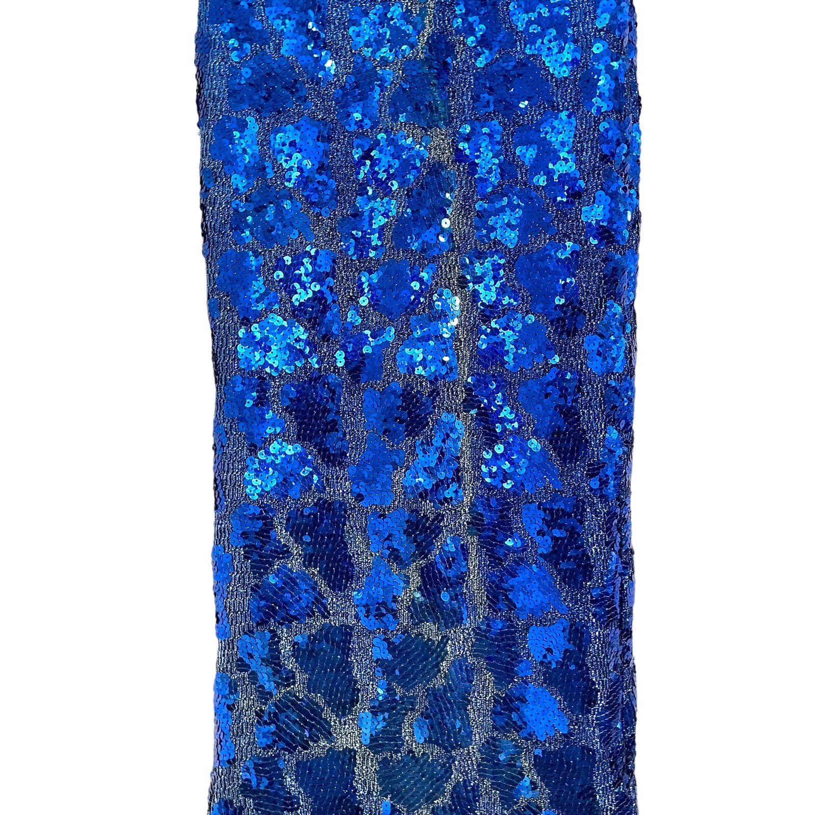 Fashion 1001 Nights vintage sequin dress y2k prom gown maxi blue size 5/6