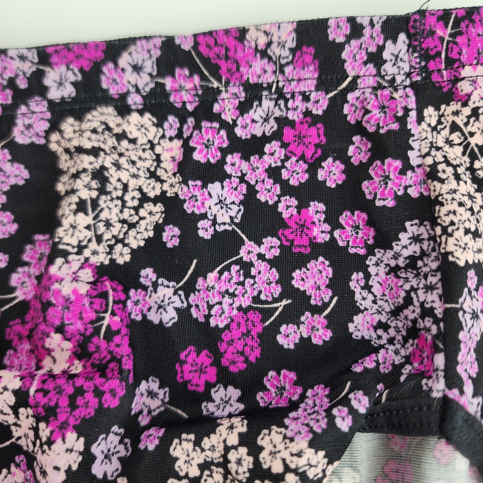 Vanity Fair Nylon Spandex Microfiber Brief Panties Black Pink Purple Floral 9 2X