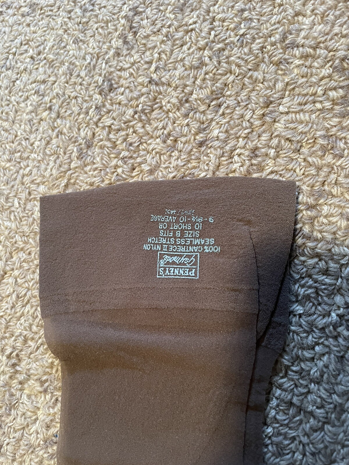 3 Pair JCPenney Grey Mist garter Stockings Size B Mesh