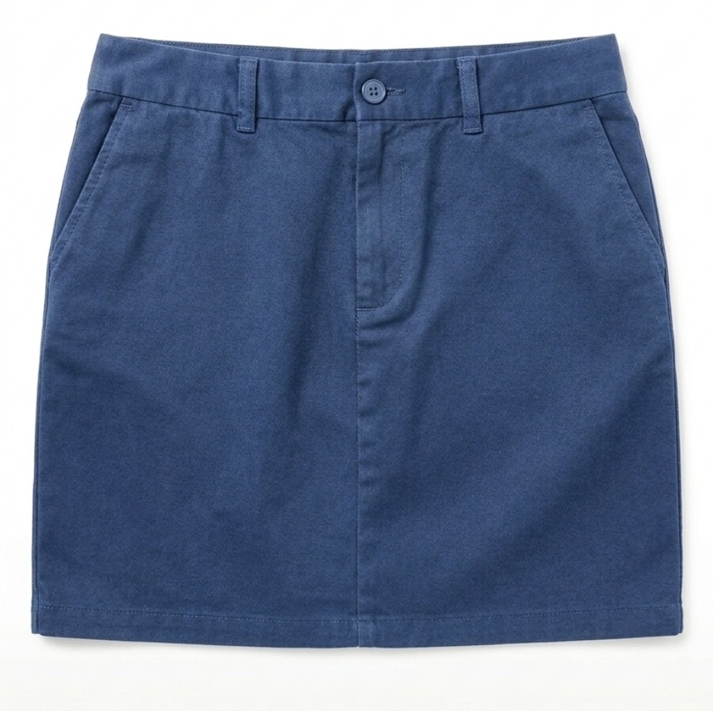 Vintage Y2K Ralph Lauren Sport Cotton Twill Mini Skirt, Navy, Size 8