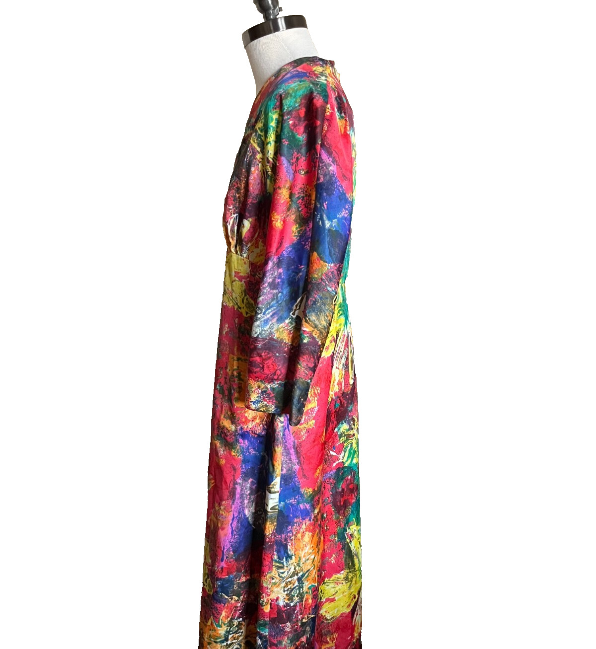 Tori Richard Honolulu Hawaiian Dress Vintage Maxi Hong Kong Colorful Size M/L