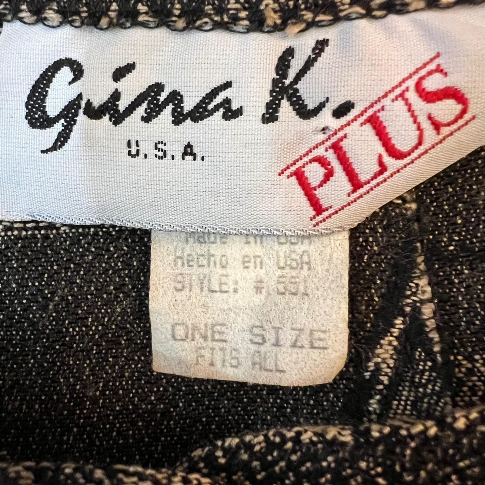 Vintage Gina K Plus Southwestern Fringe Poncho Cape Boho Festival Knit OS