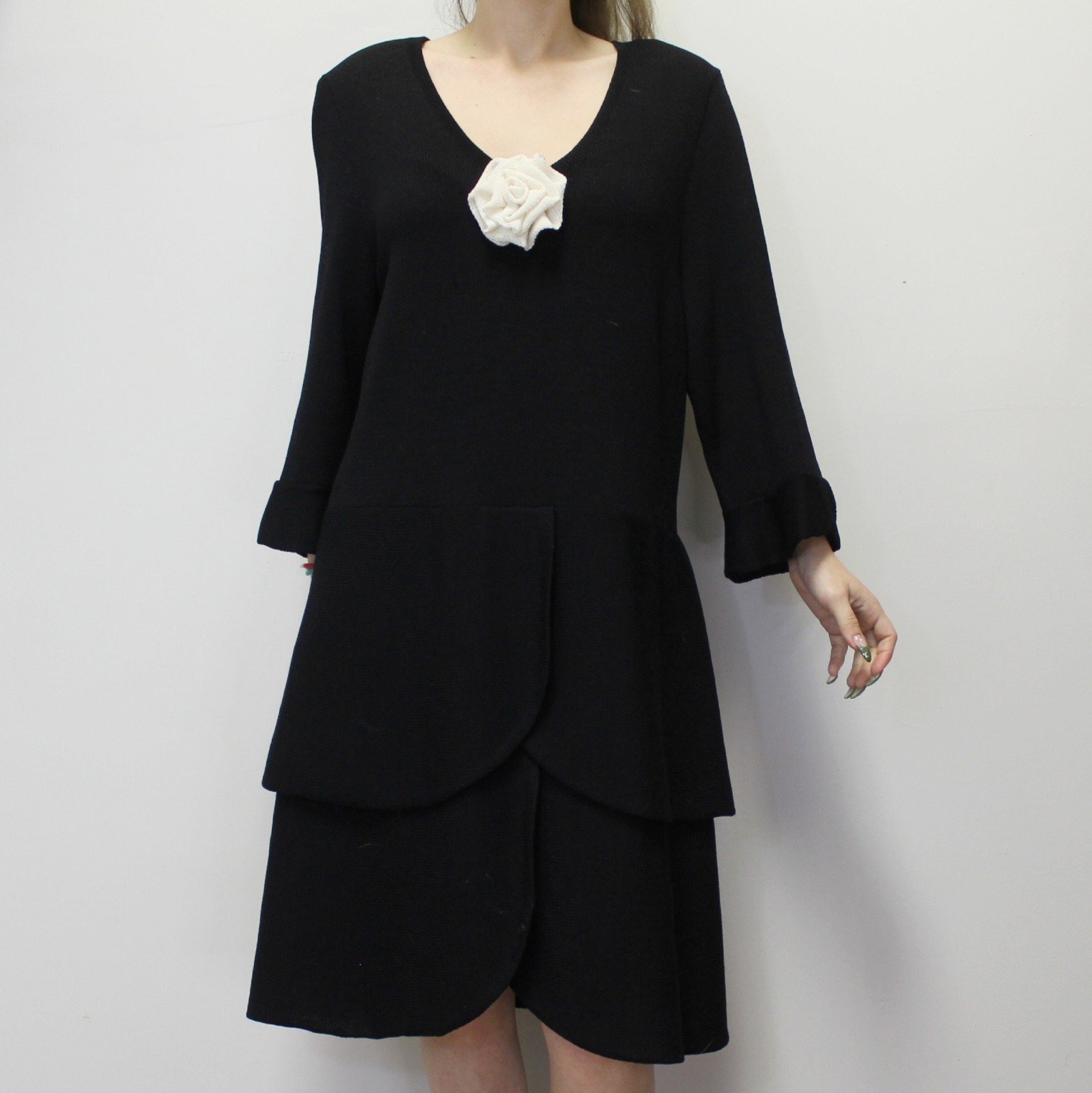 Vintage 80s does 20s Knit Dress by J.S.S.