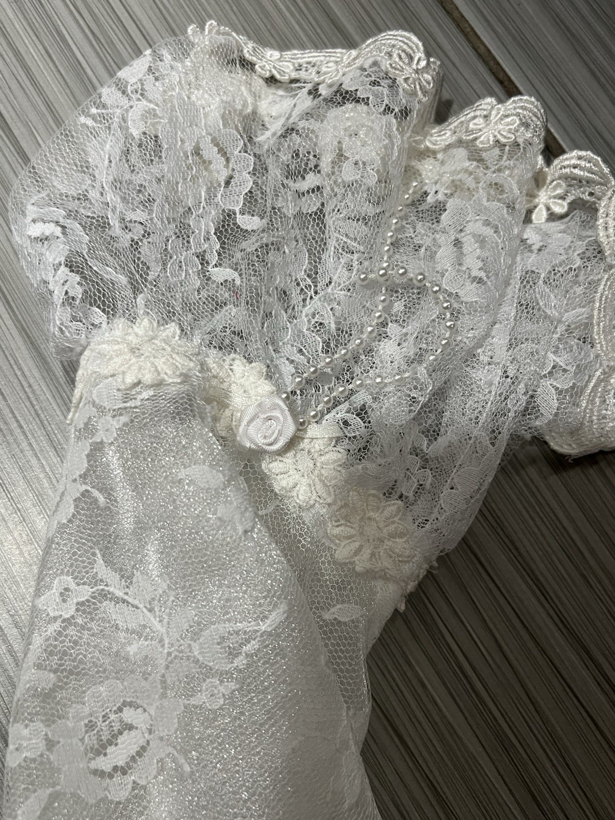 Vintage 70s 80s Susan Lane Country Wedding Dress, Lace Size 10 (Fits Modern 2/4)