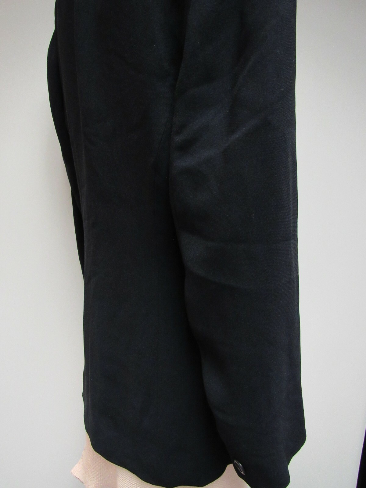 VTG JONES WEAR Jacket Midnight Black Navy Lined Tailored Fitted 10 M EUC