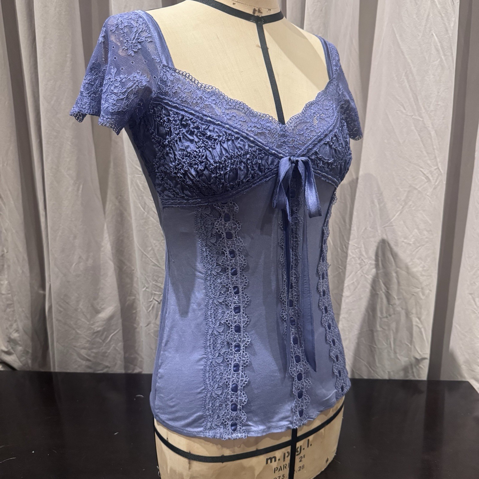 Rare Ann Ferriday Cotton / Silk Sweetheart Corset Top Unworn Stock S / M