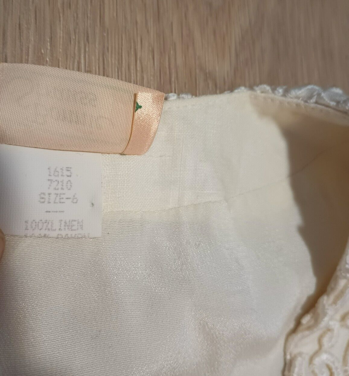 Vtg 80s BONNIE STRAUSS Soutache Embroidery Overlay Ivory Waistcoat Vest Top 6, M