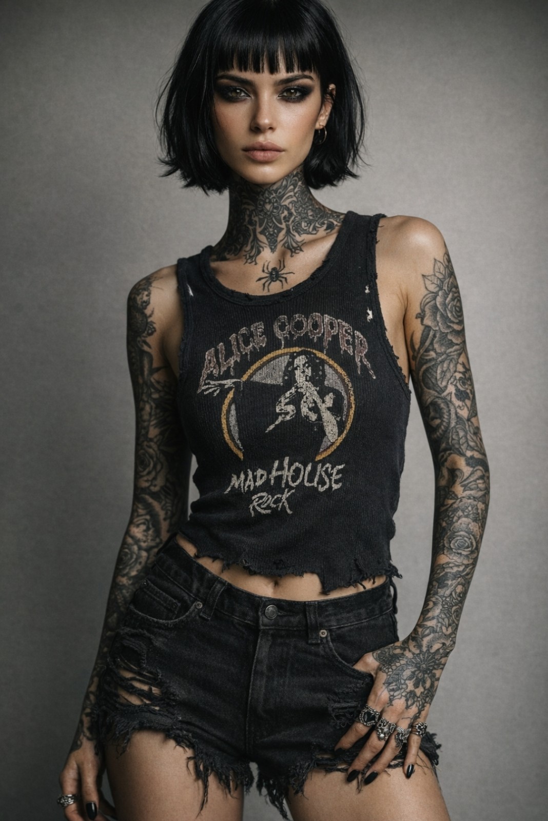 ALICE COOPER Vintage Tank Top Paperthin Retro 80s Ripped Rocker 70s Music Merch
