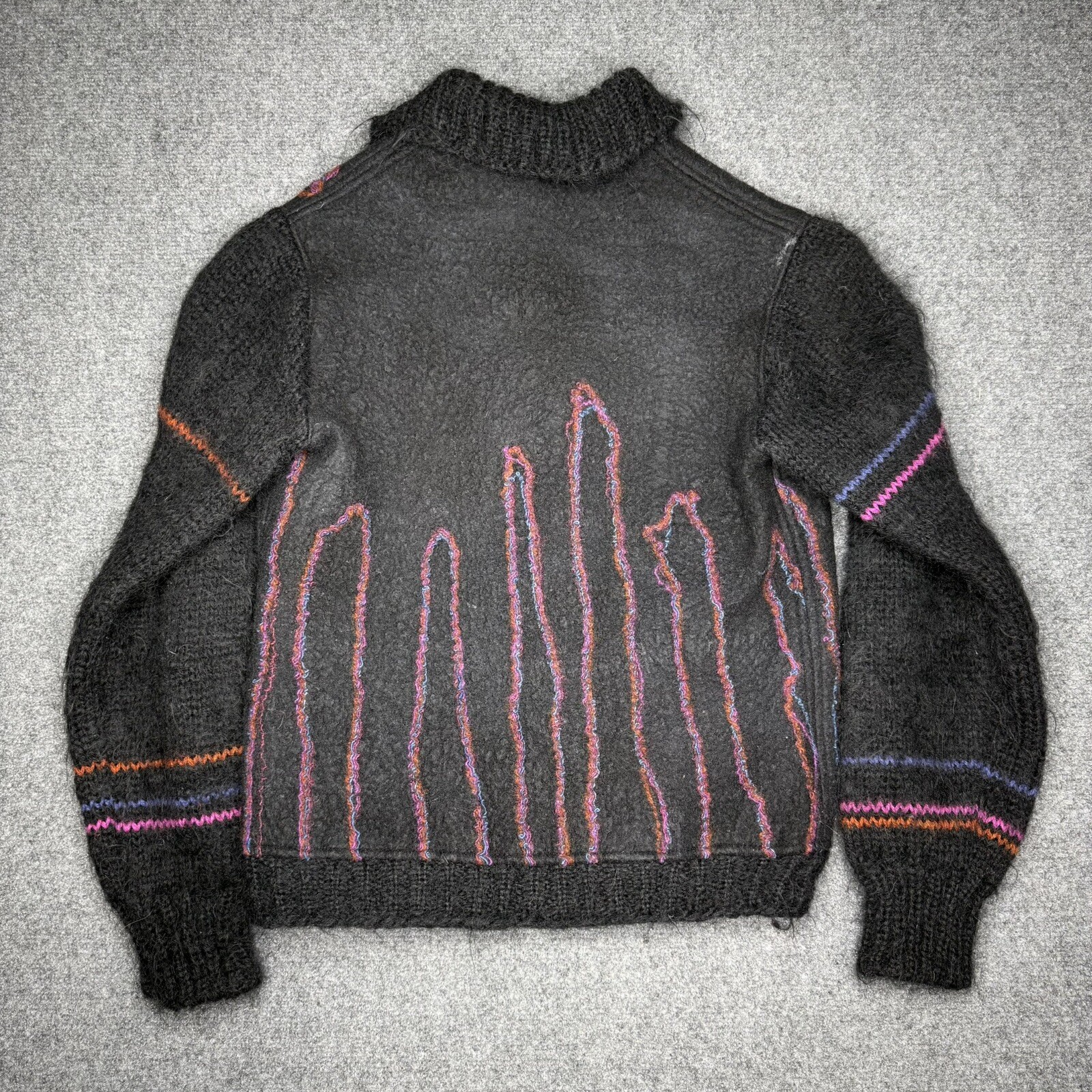 Vintage Romlin Designs Art to Wear Wool Jacket M Lopez Island Felted