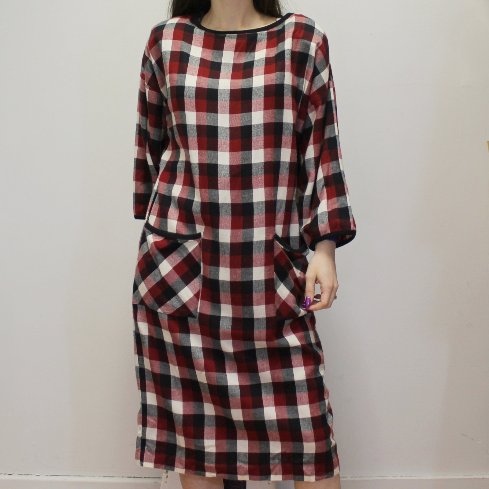 Vintage 80s Checkered Preppy Dress from Charlee Allison for Eljay