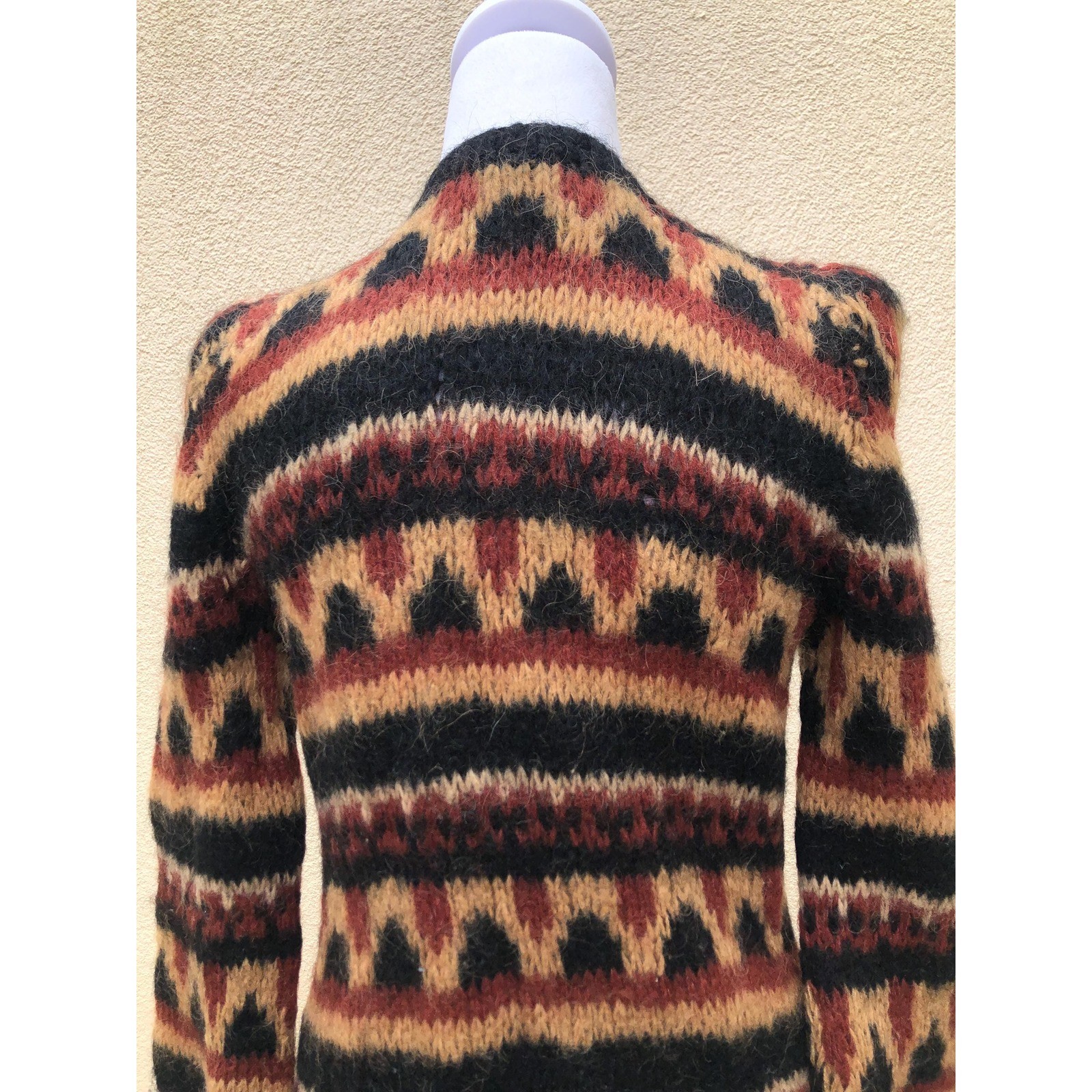 CR SWEATERS industria Argentina wool knitted black brown color wool cardigan