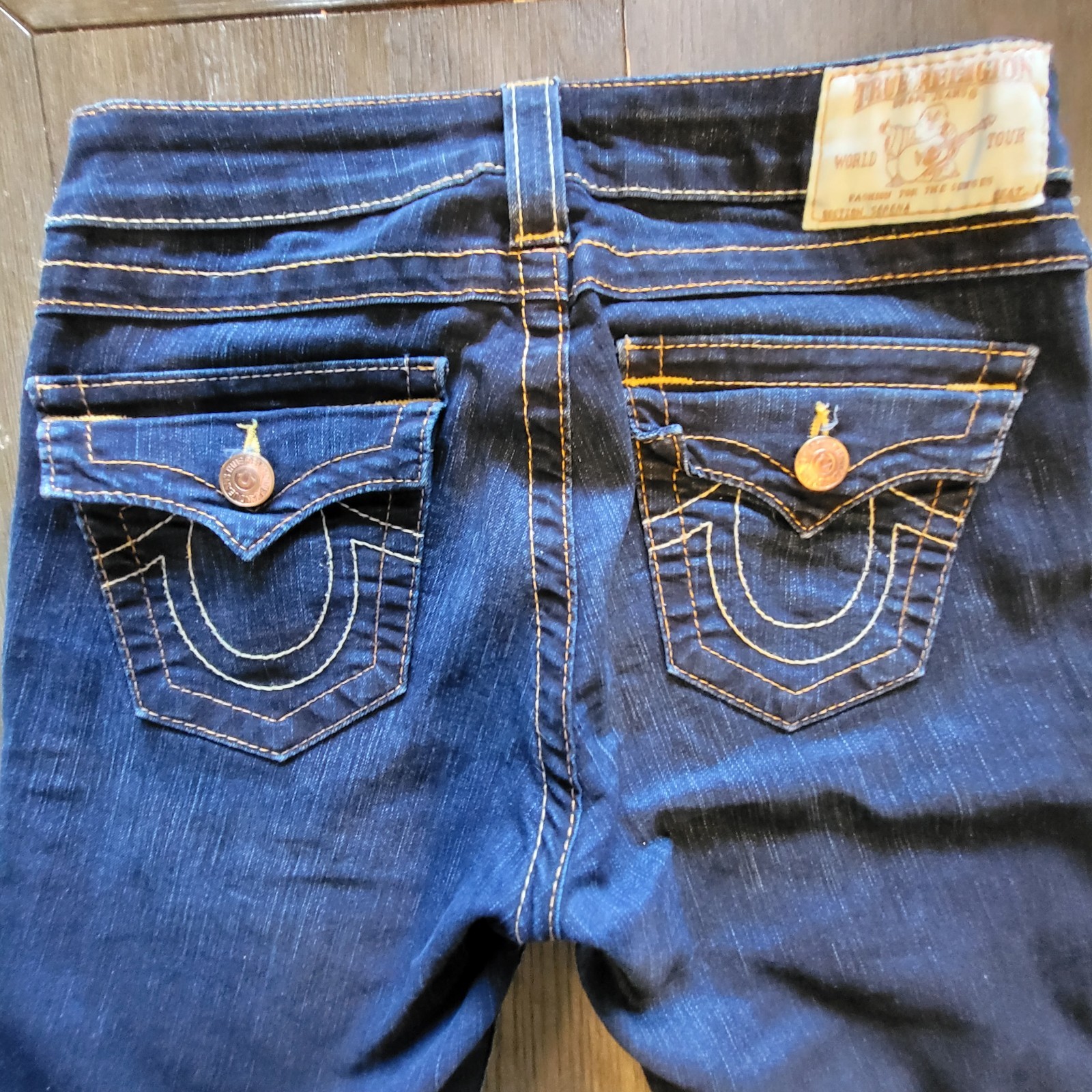 Vintage True Religion Dark Blue Y2K Detailed Pockets Skinny Jeans Women’s Sz 27