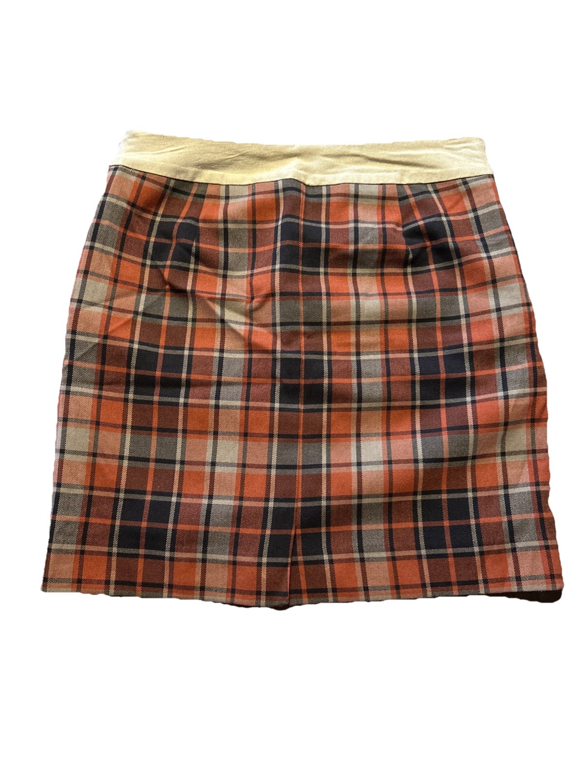 Vintage 80s/90s Outback Red Plaid Mini Skirt – Contrast Trim – Dark Academia