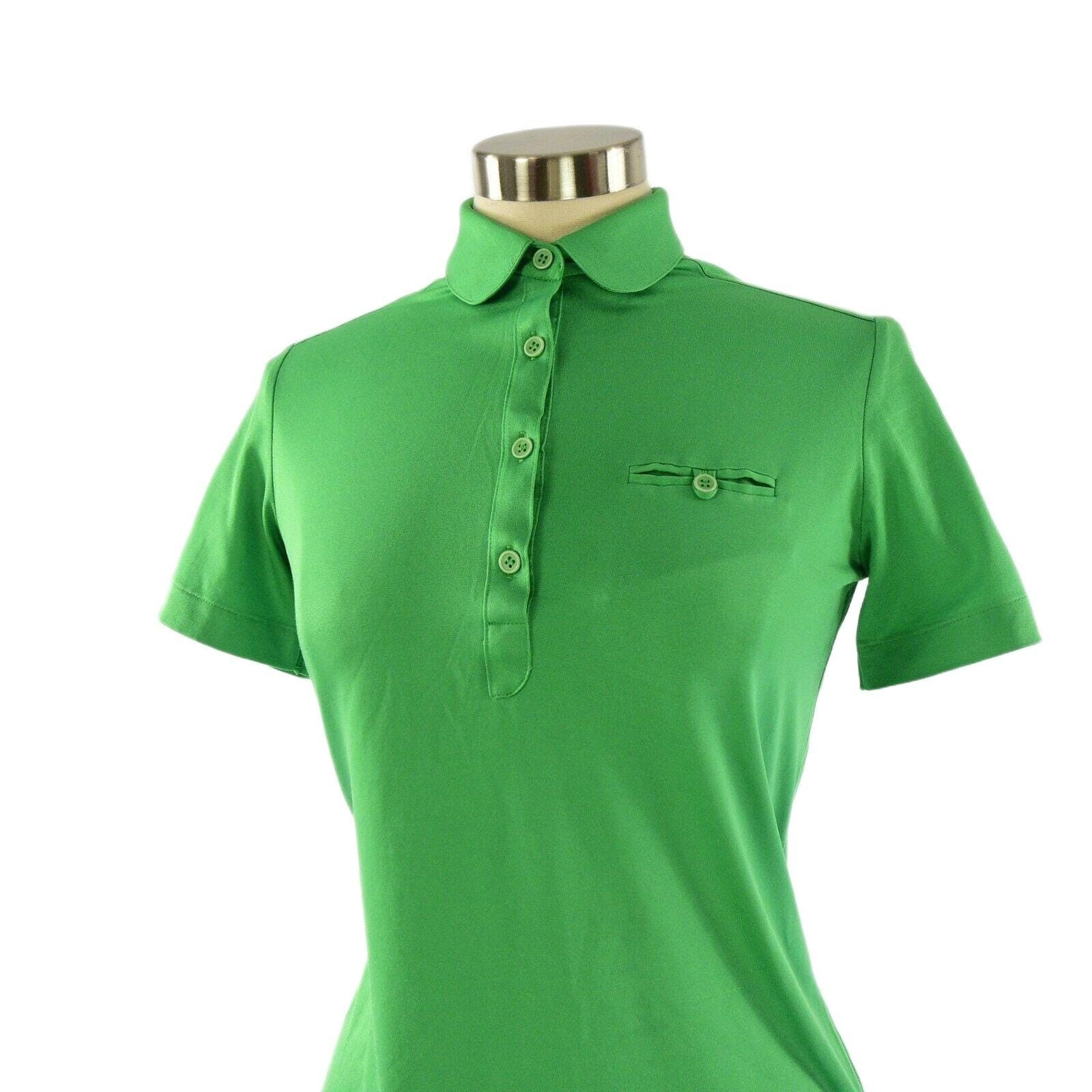 80s Vintage David Smith Green Polo Shirt Womens 38