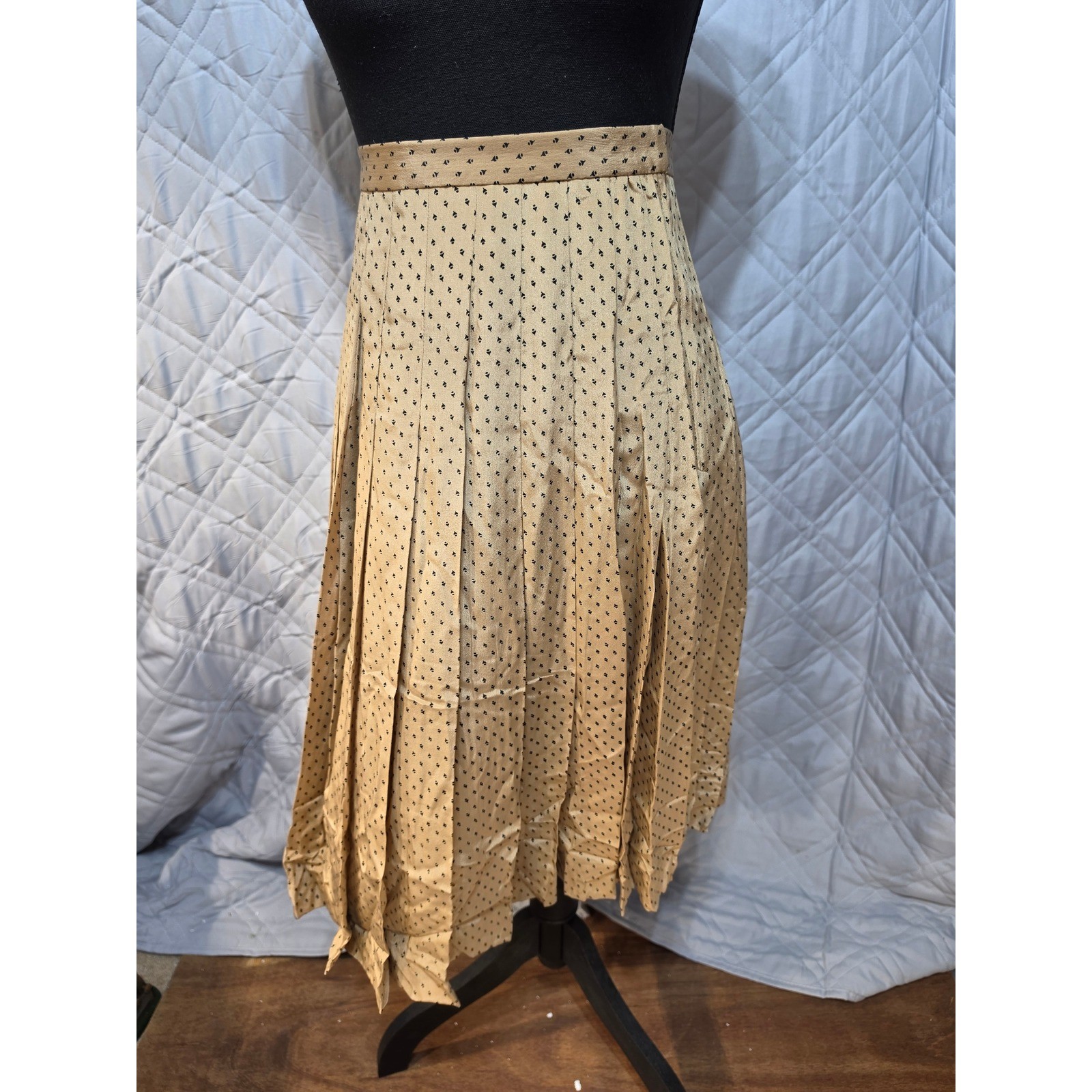 David Hayes Saks Fifth Avenue Vintage 3-Piece Skirt Suit Set Tan Black Size 4