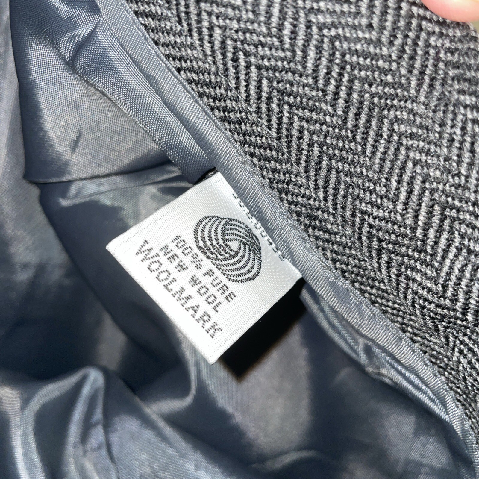 Vtg 1980’s David N. Sz 12 Herringbone 100% Wool Trousers High Waist Vintage