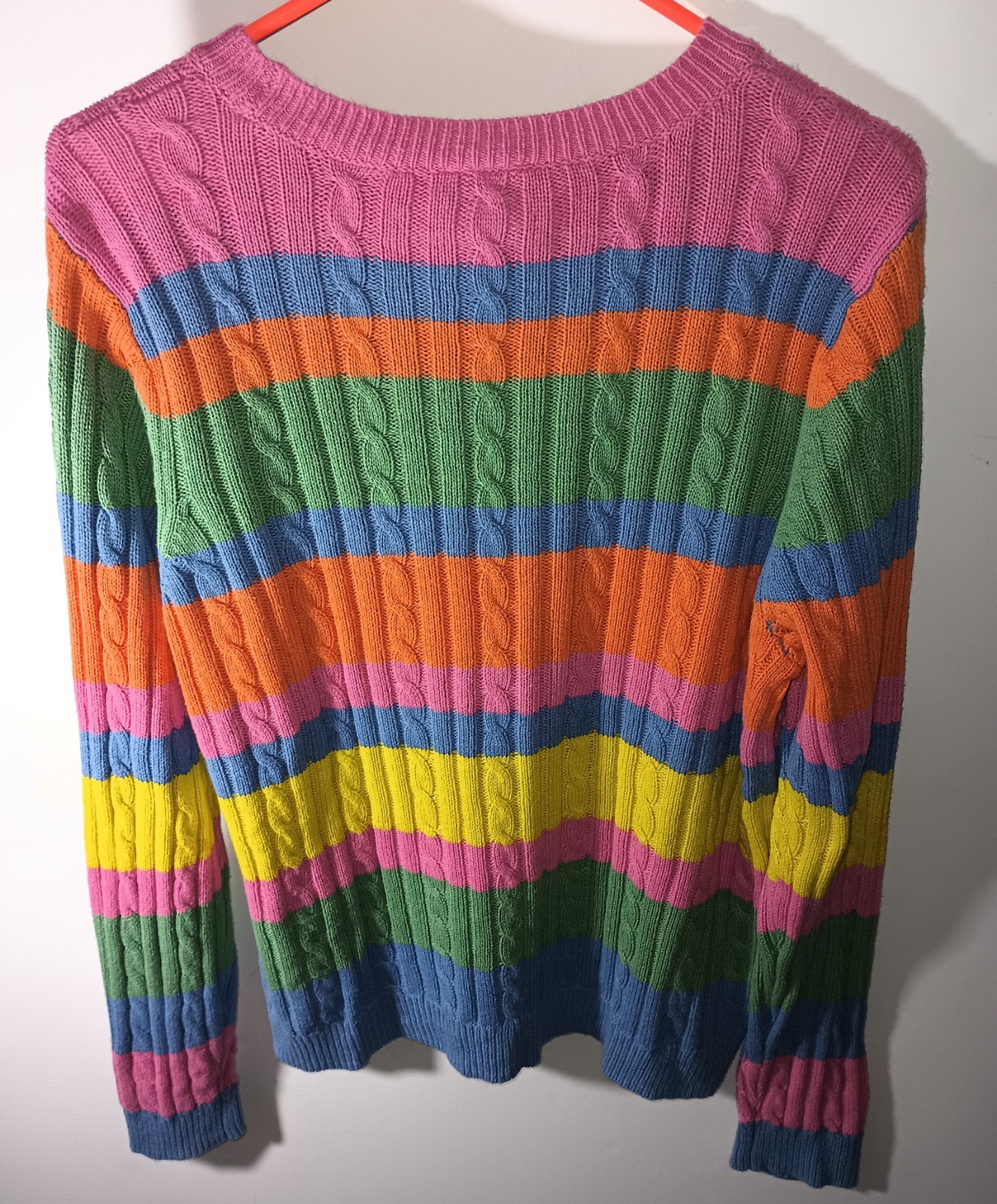 Vtg Y2K Pastel Goth Rainbow Striped Rave Kawaii CandyCore BarbieCore Sweater 💟