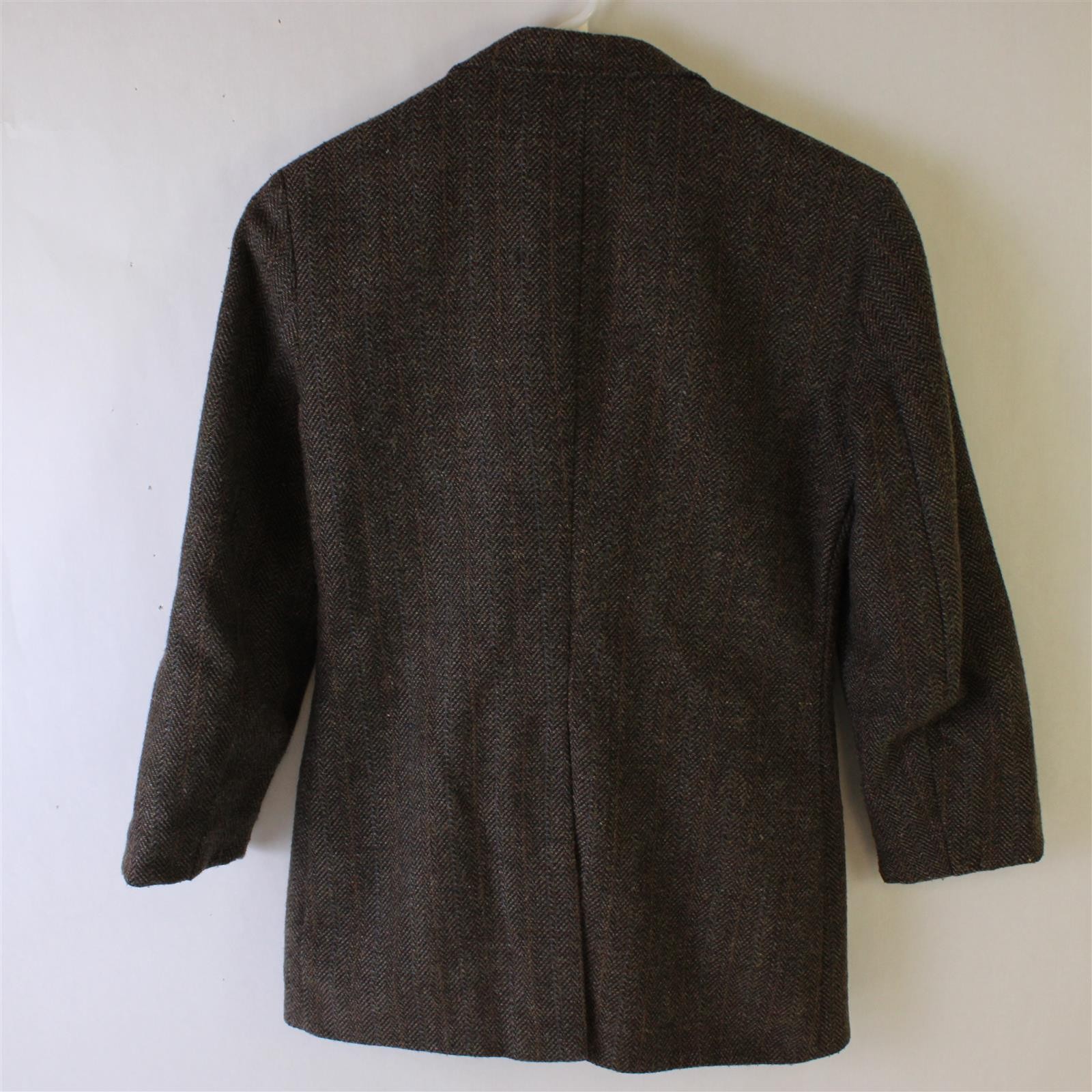 Vintage Jonathan Strong Women’s Brown Tweed Wool Blazer Jacket