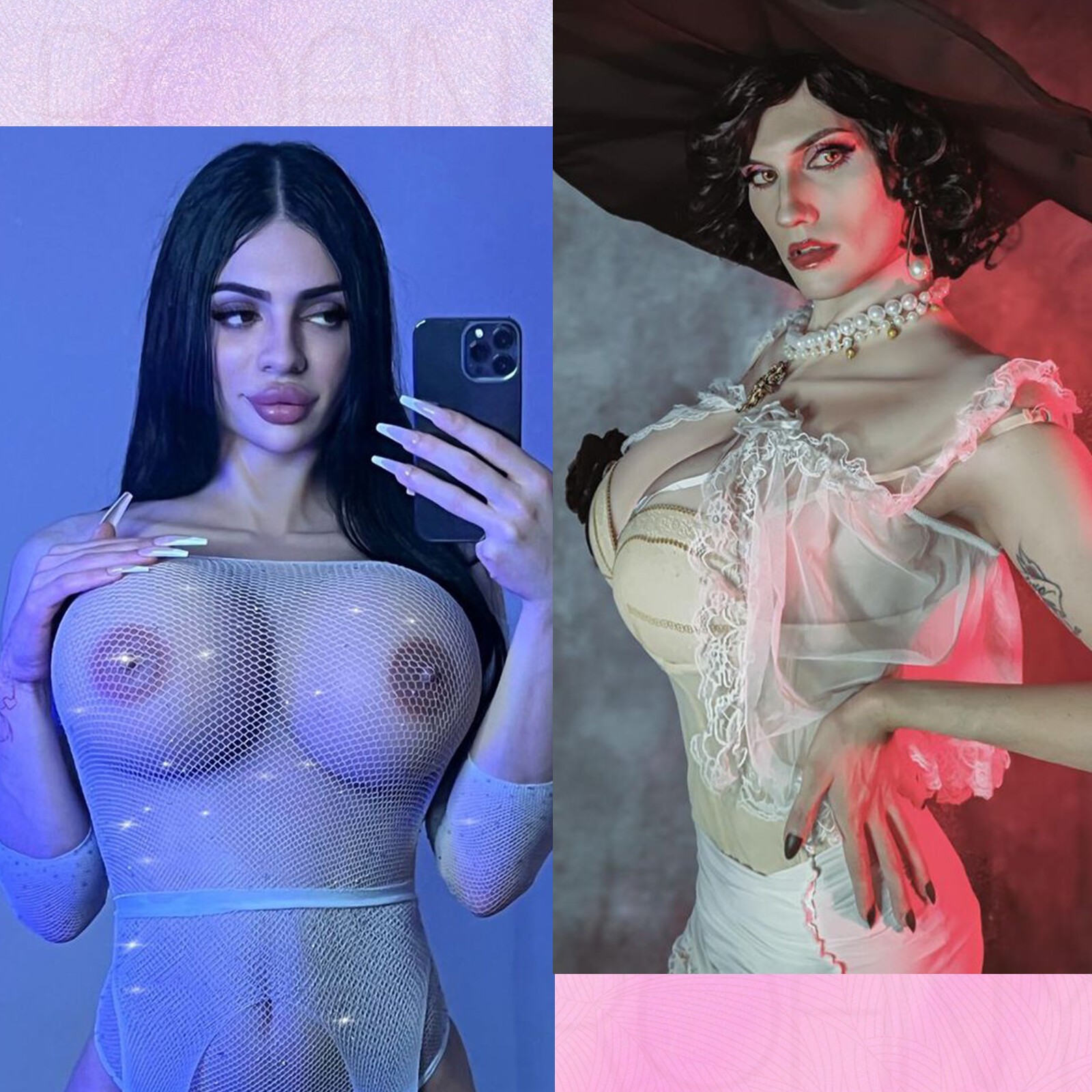 Roanyer Silicone G H Cup Breast Forms for Drag Queen Fake Boob Breastplate