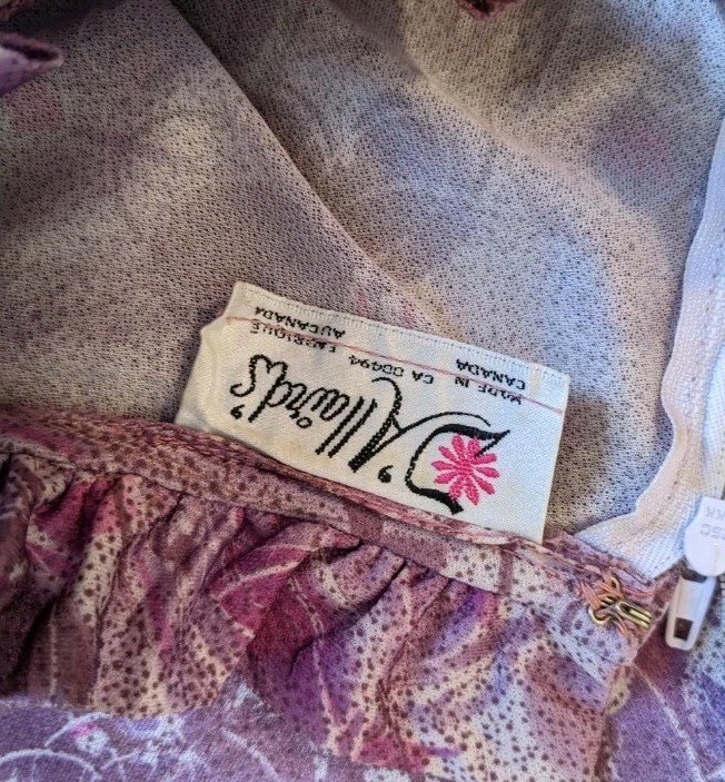 Vintage 70s D Allaird’s Blouse Womens Large Pink Floral Ruffle Neck Tie Top