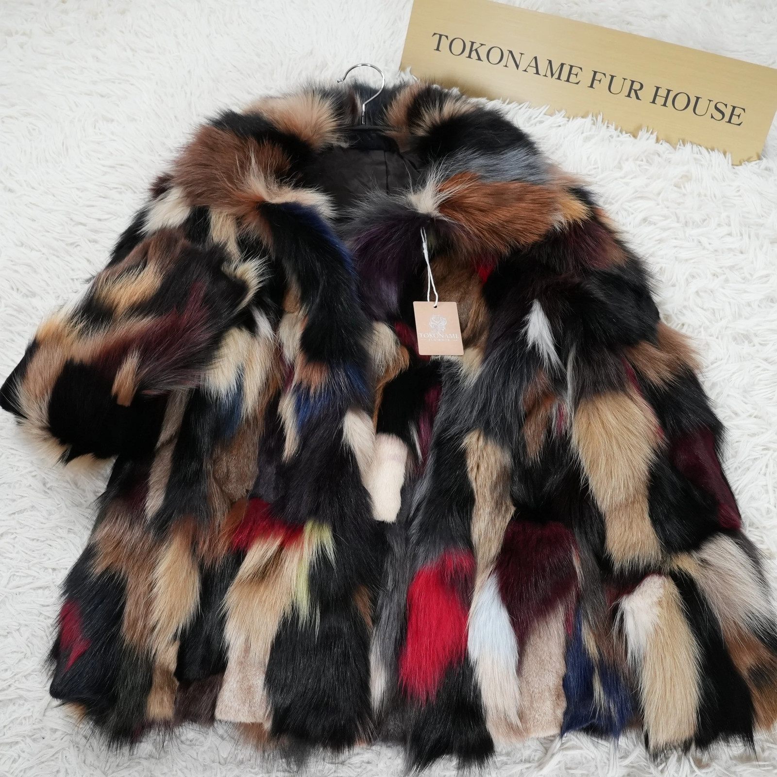 Multicolor Fox Jacket – Genuine Vintage Fur From Japan