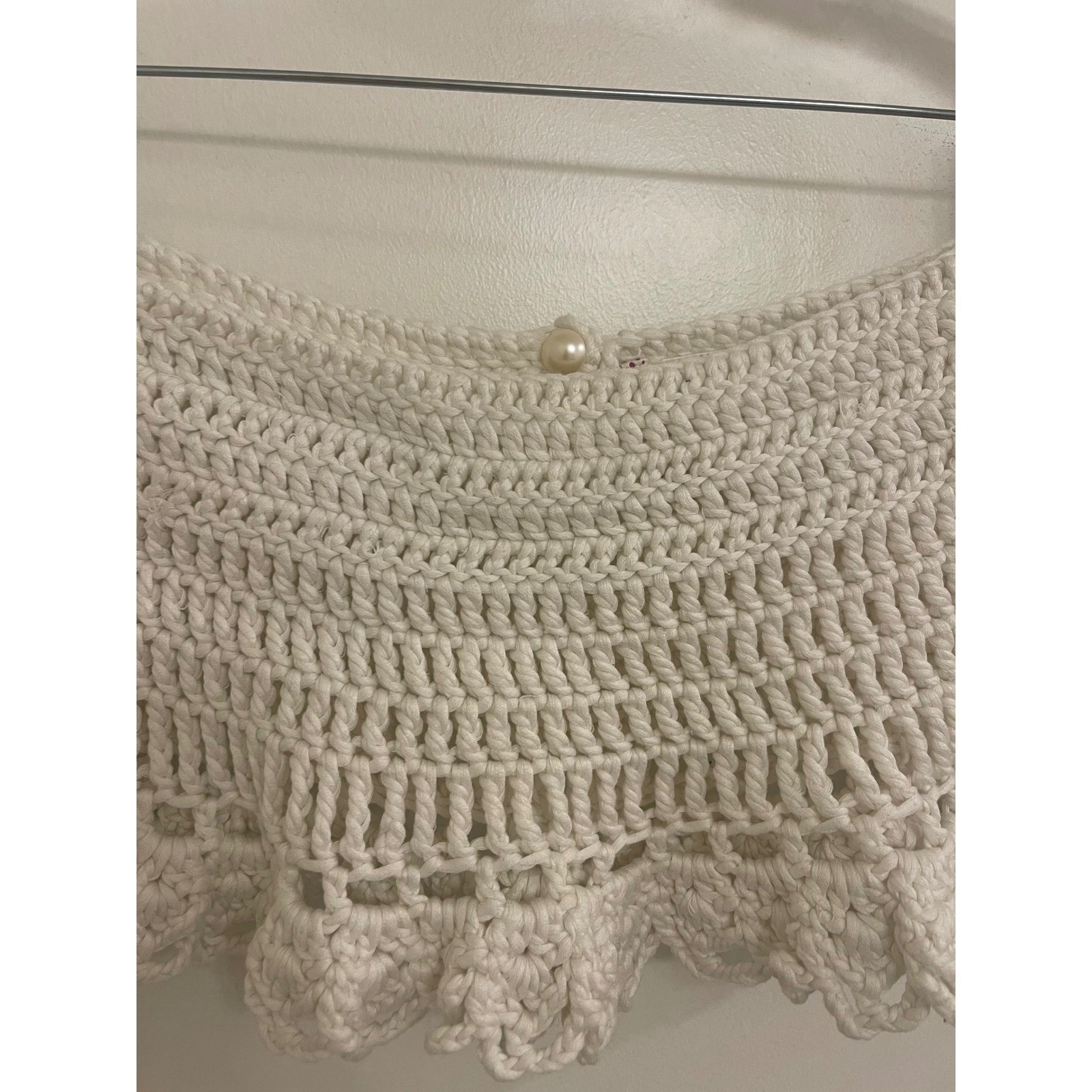 Vintage Y2K Euro Italian Crochet Micro Skirt Fornarina Coquette Festival