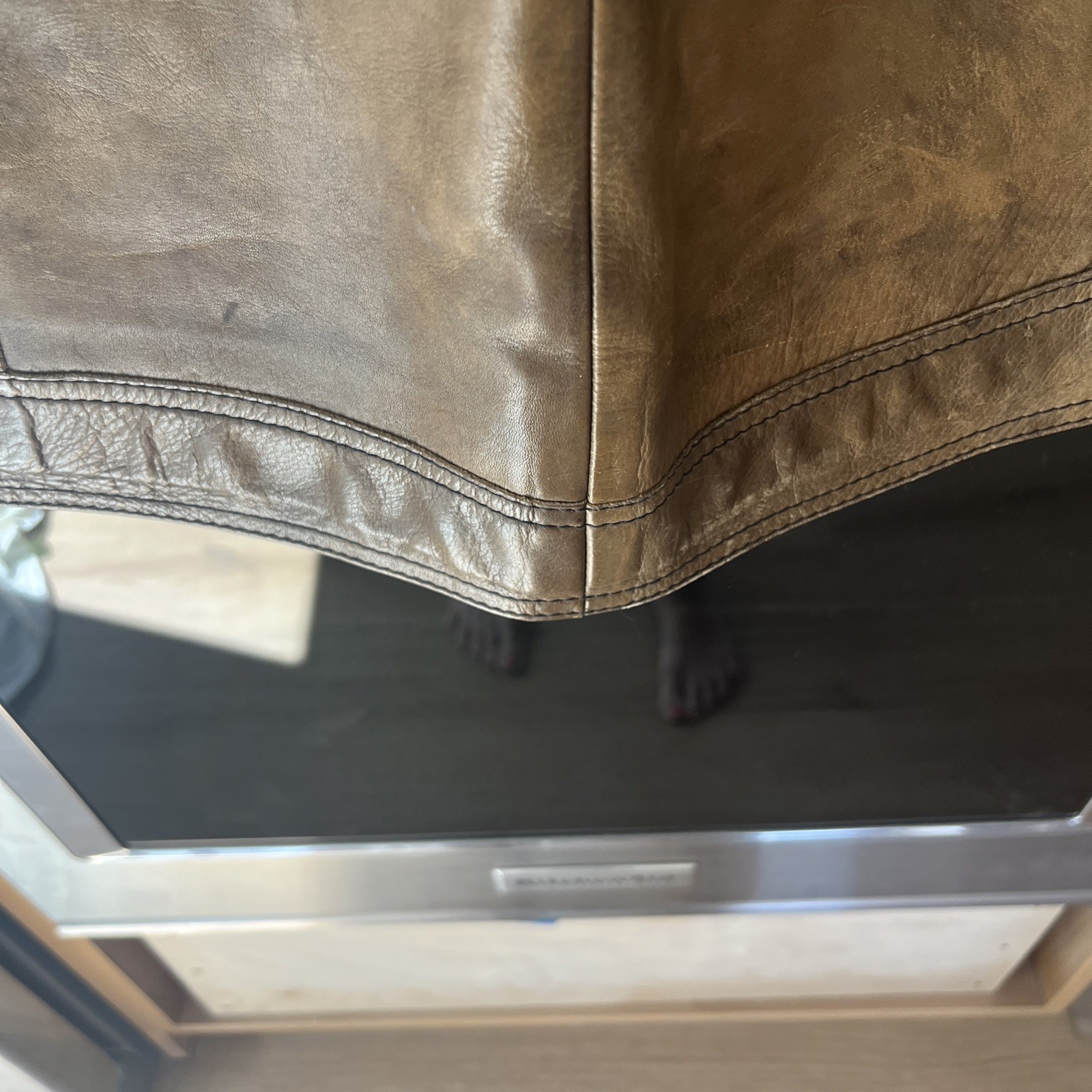 Vintage 60’s Beatle Vibe Women’s Leather Mini Skirt. Size 6 To 8 Cordoba London